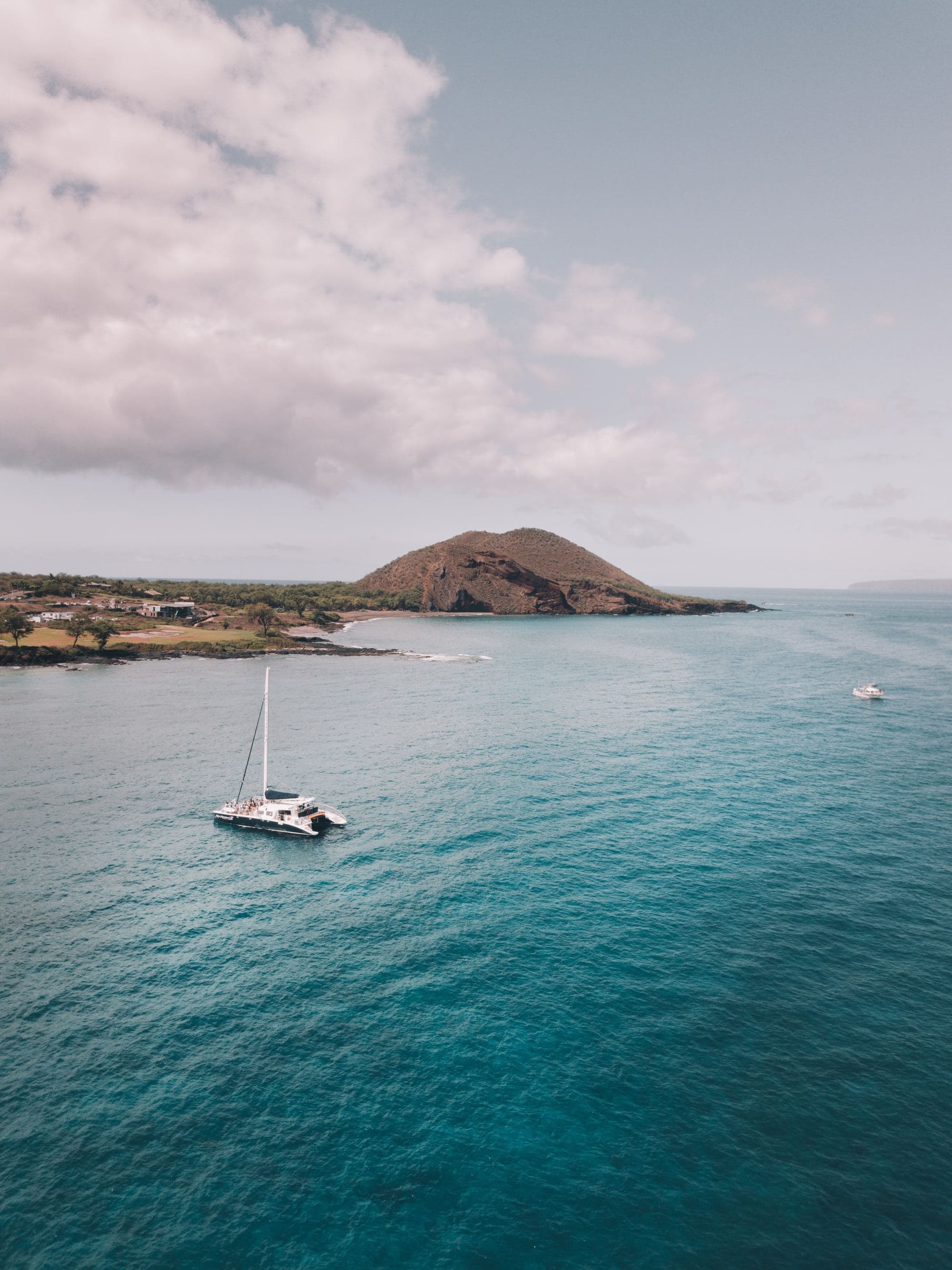 view of an island from the sky