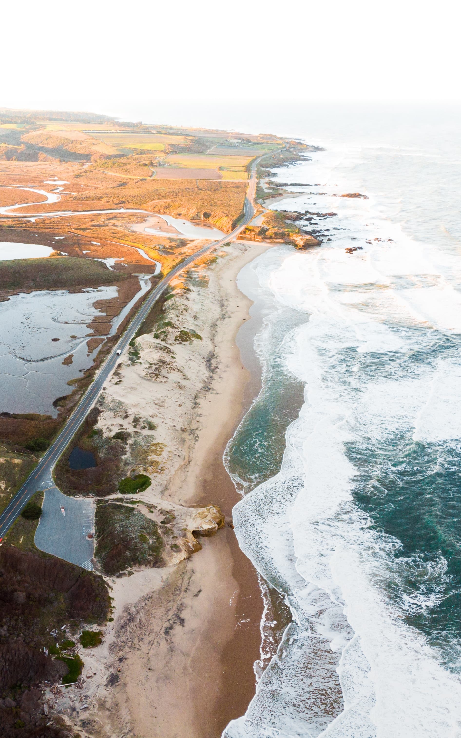 Road on the Mountainside with sea.