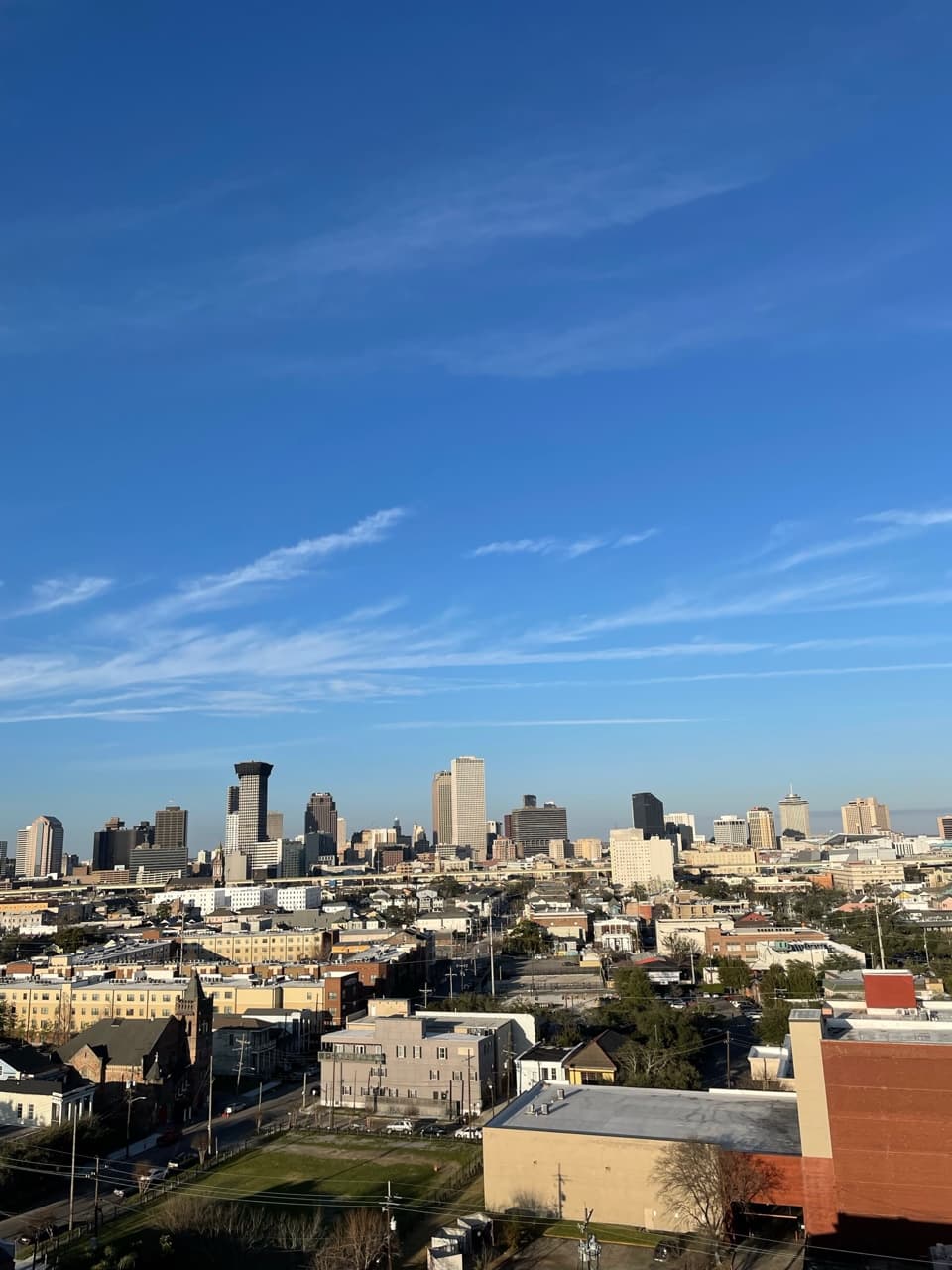 A top view of New Orleans.