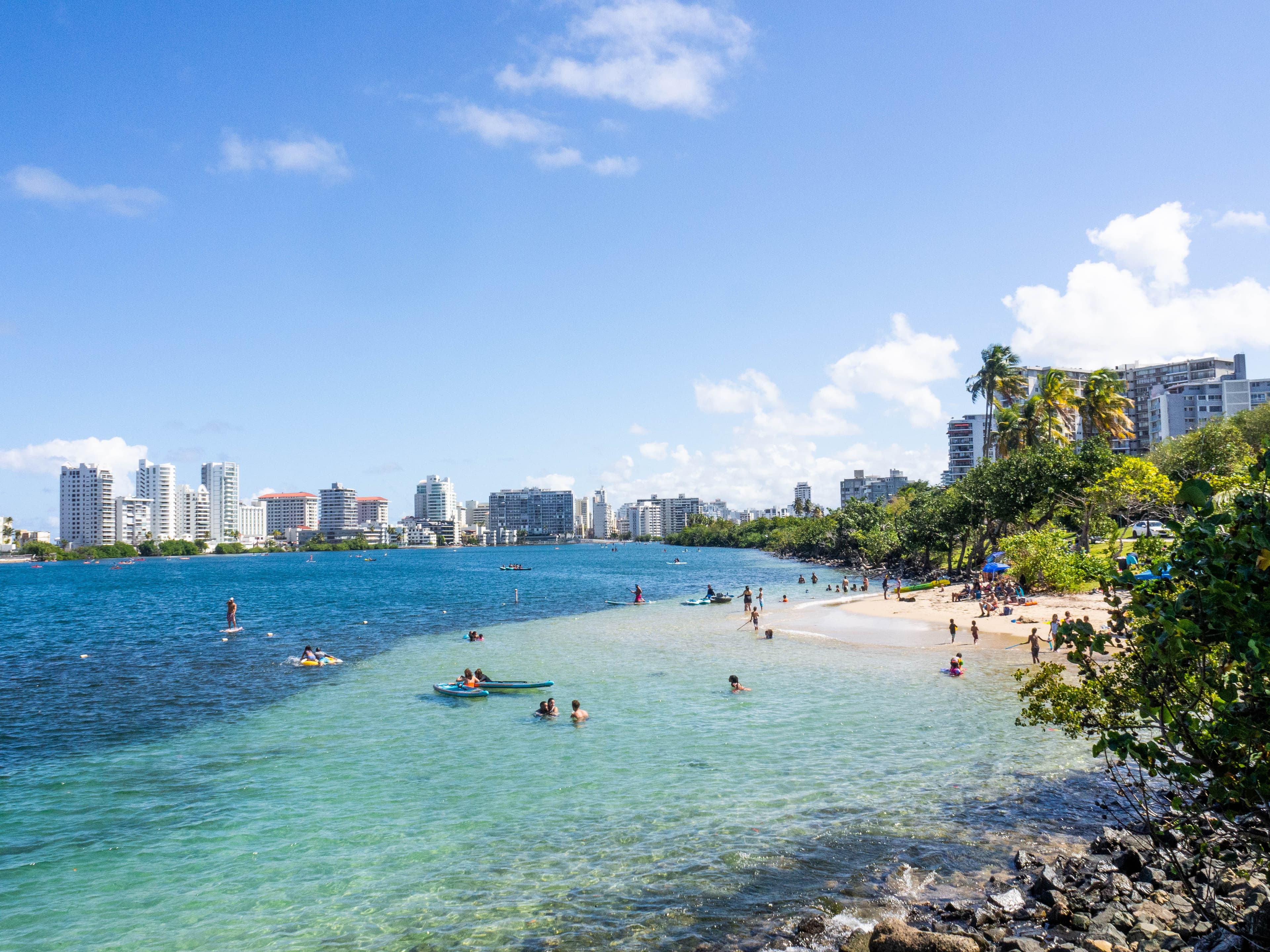 A turquoise beach in Puerto Rico.