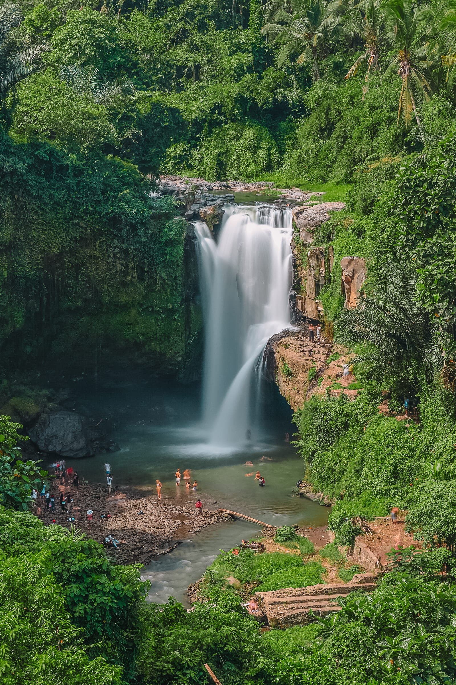 Waterfall people Ubud Bali