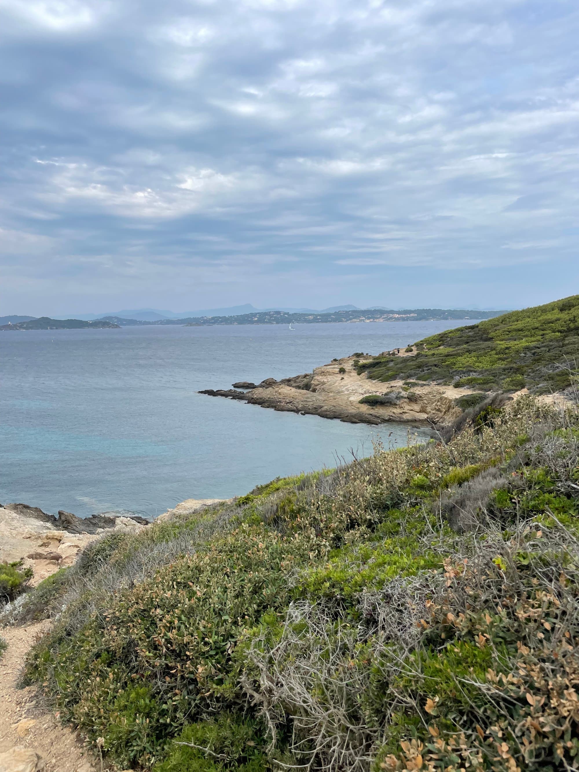 An aerial view of the cliff near the water during daytime.