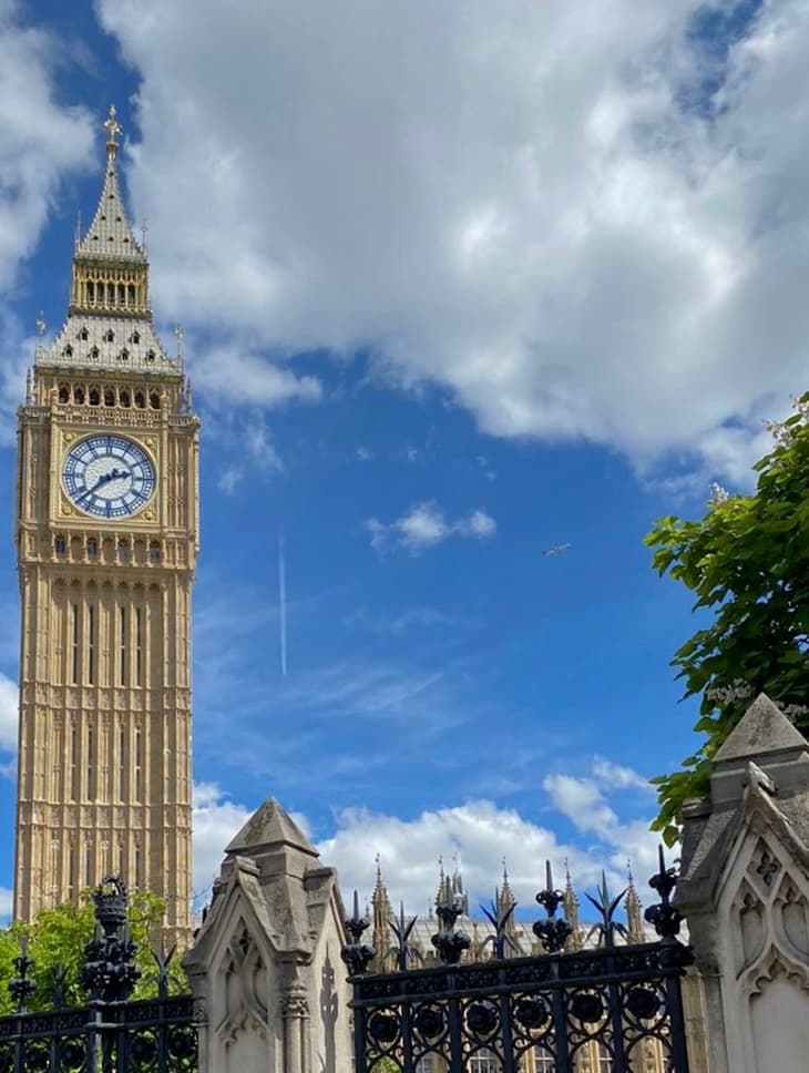 A photo of a clock tower during the daytime