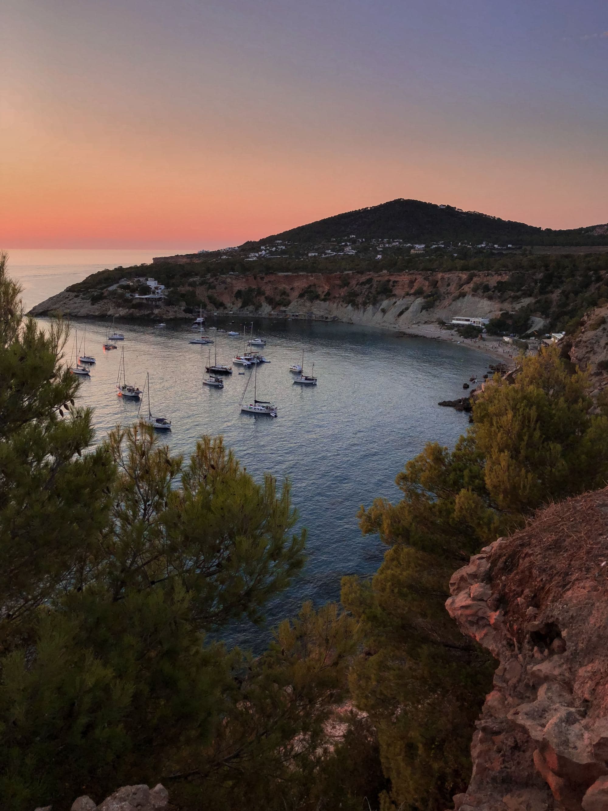 sunset over harbor