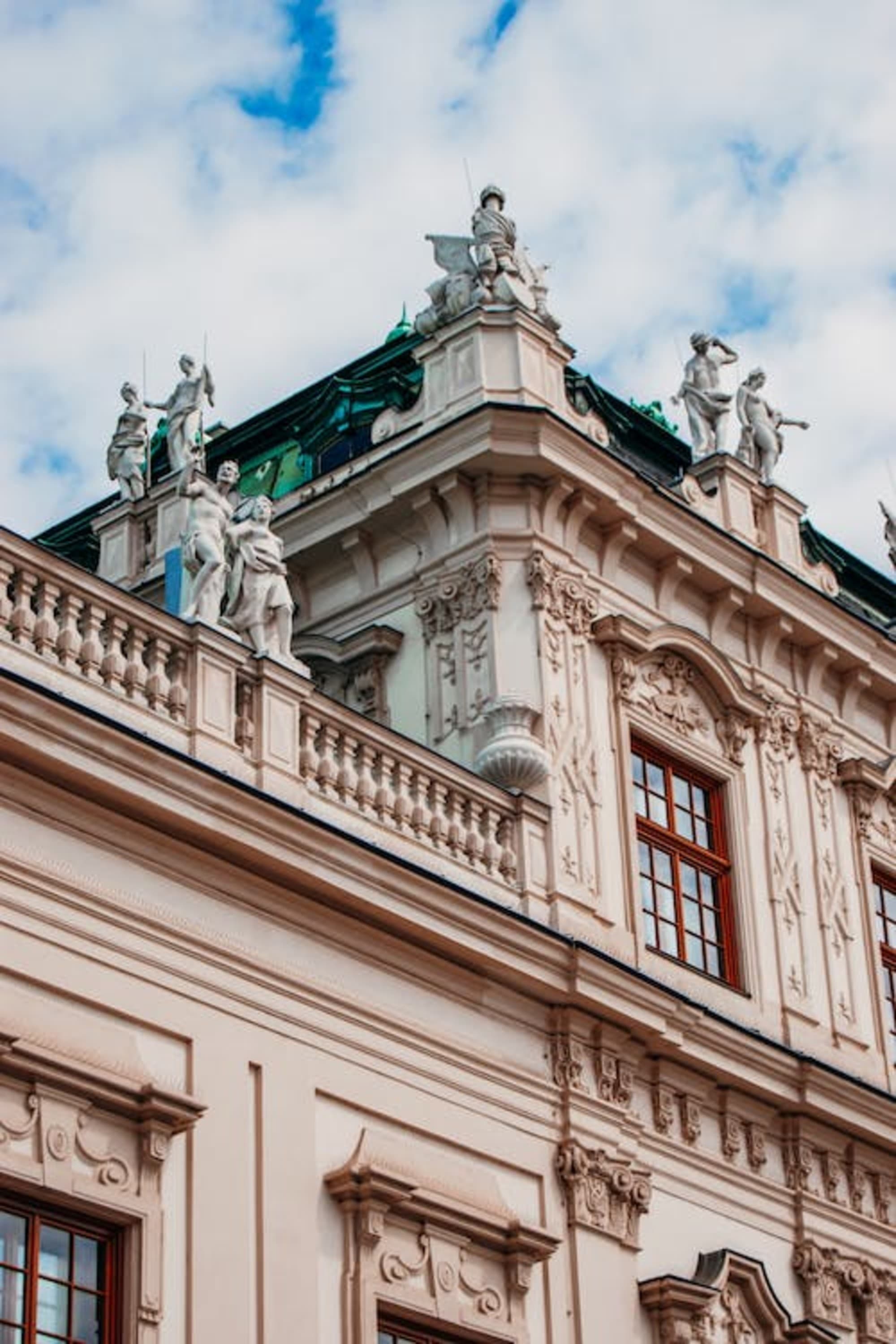 A low angled picture of a building at daytime