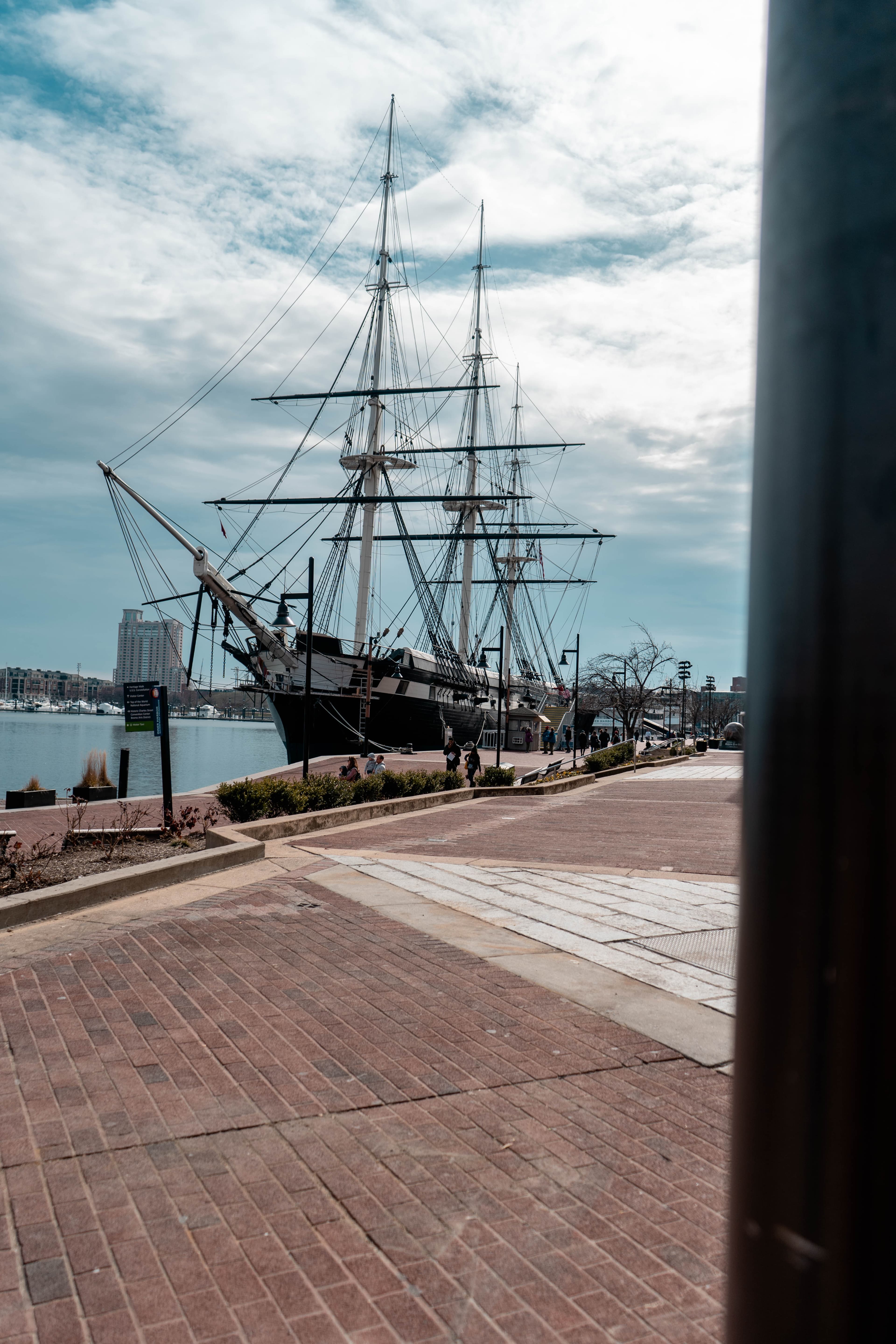 A boat on the water in Baltimore.