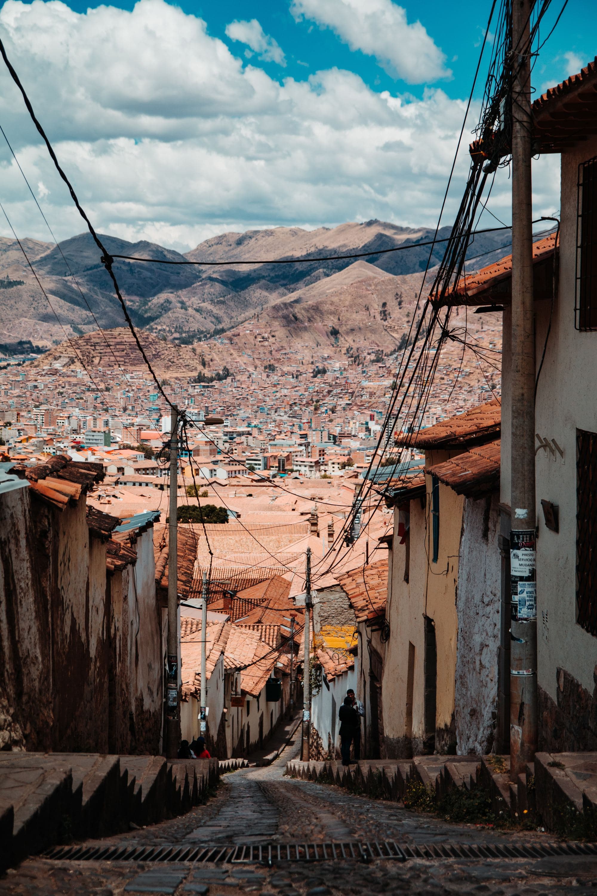 steep city street