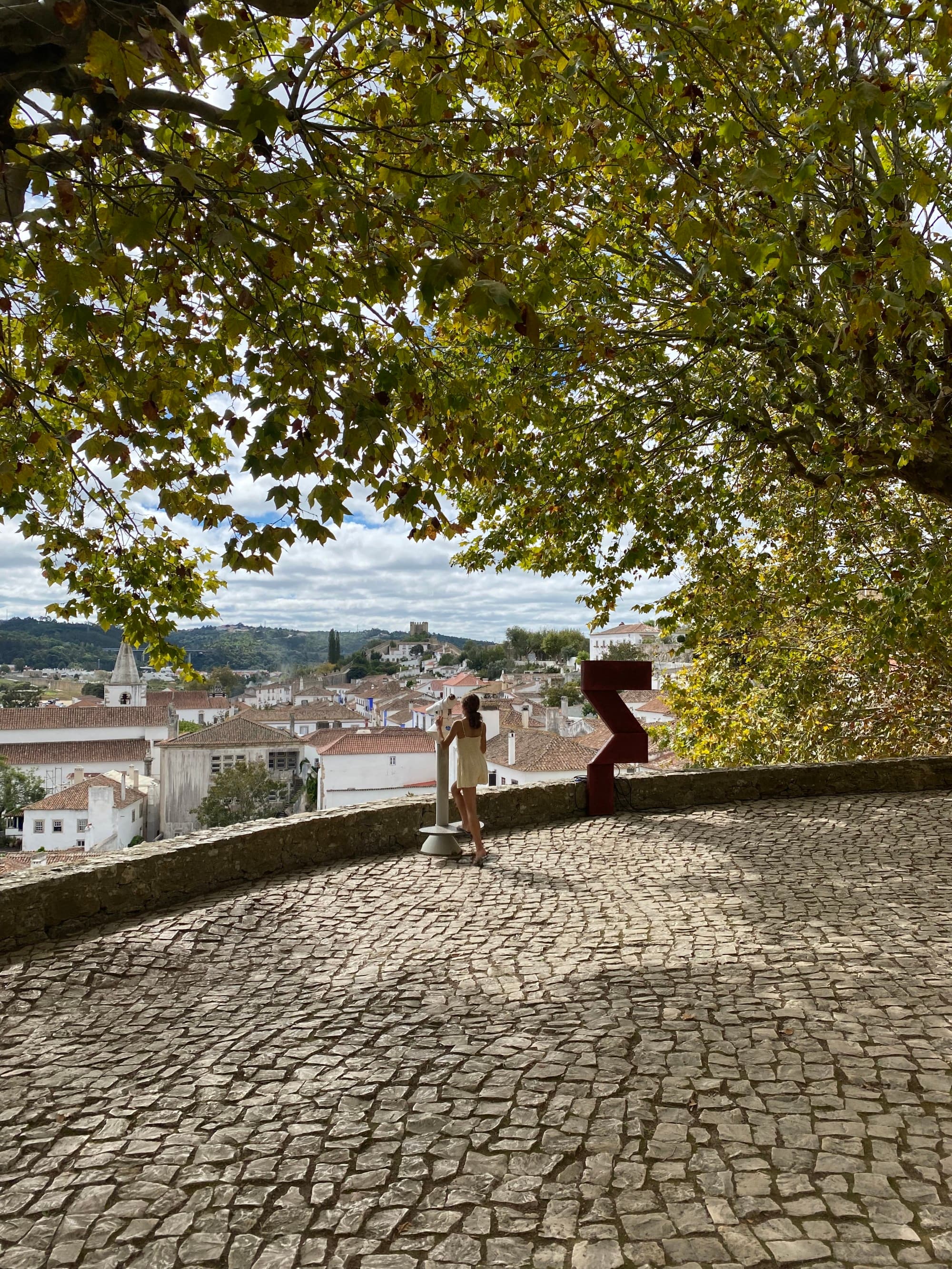 Lisbon is a picture-perfect destination. Daytime image with foliage and clear skies in the distance.