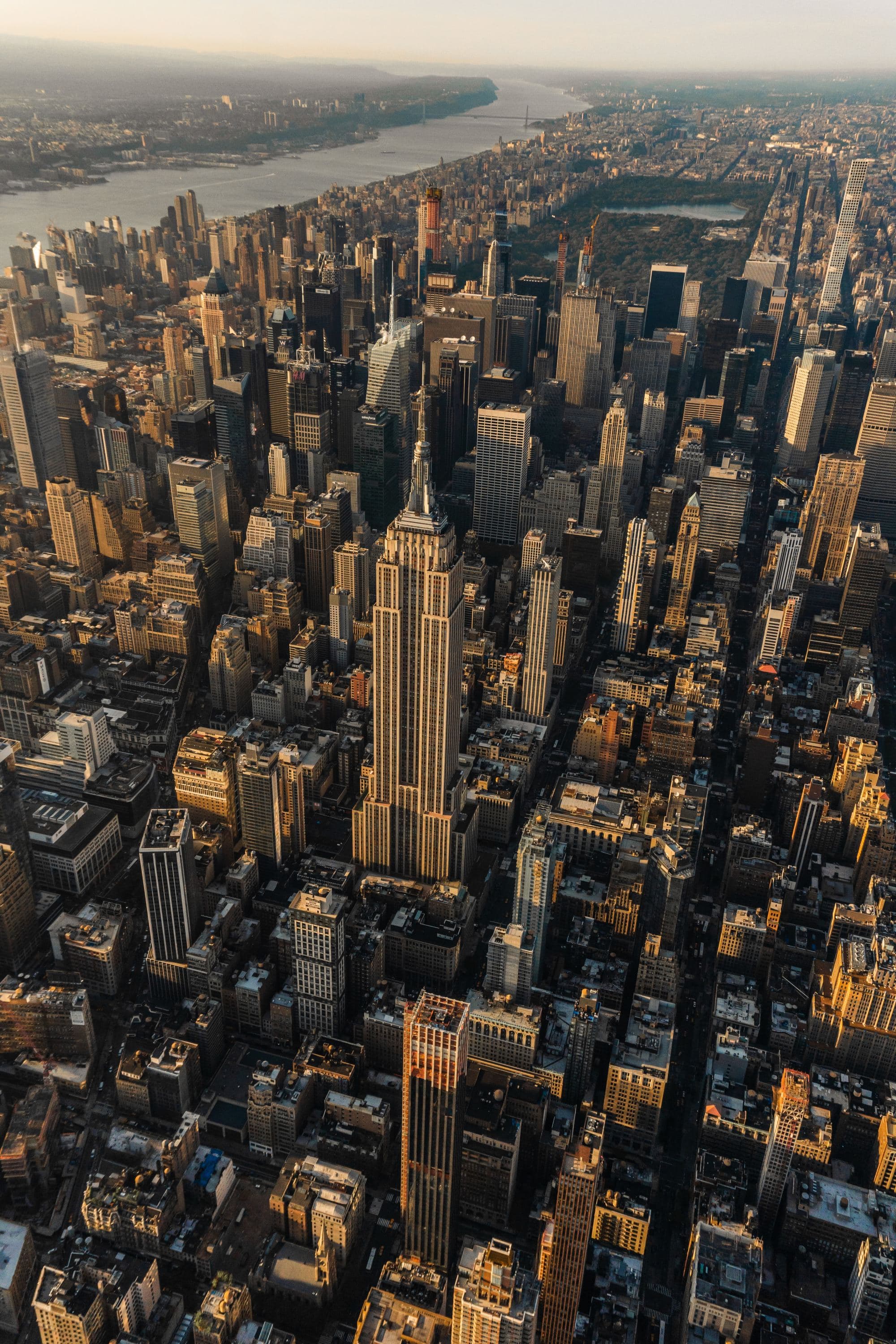 Aerial view of New York City during day time.