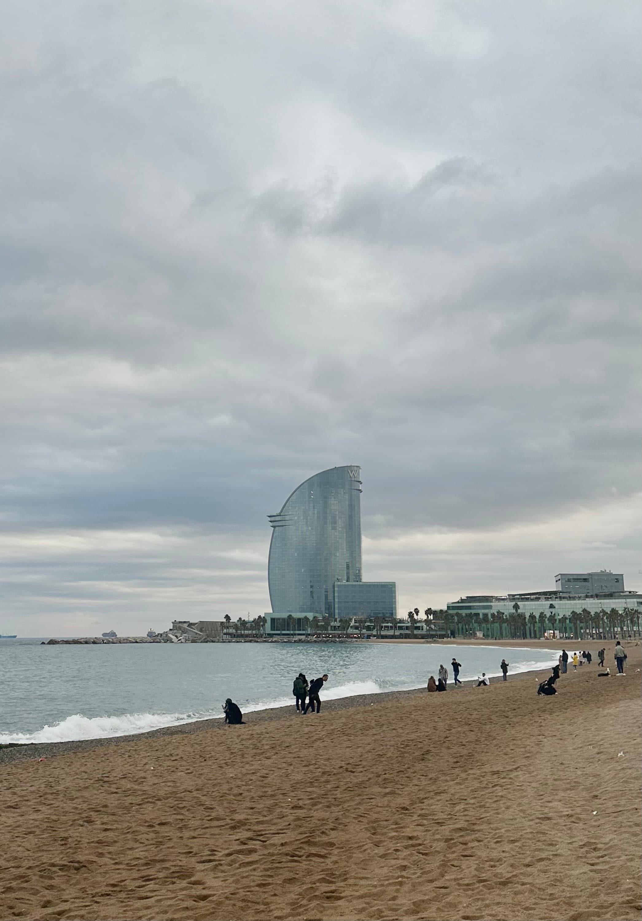 Beach with view of W Hotel.