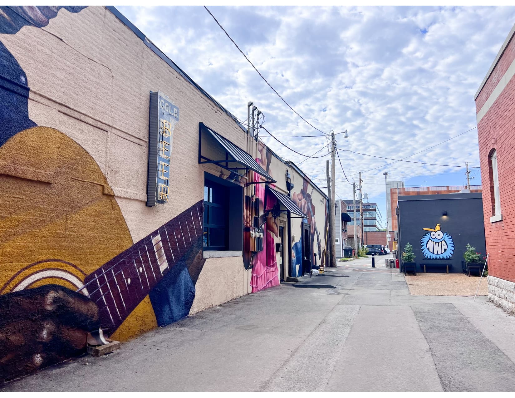 Street view daytime Bentonville Art