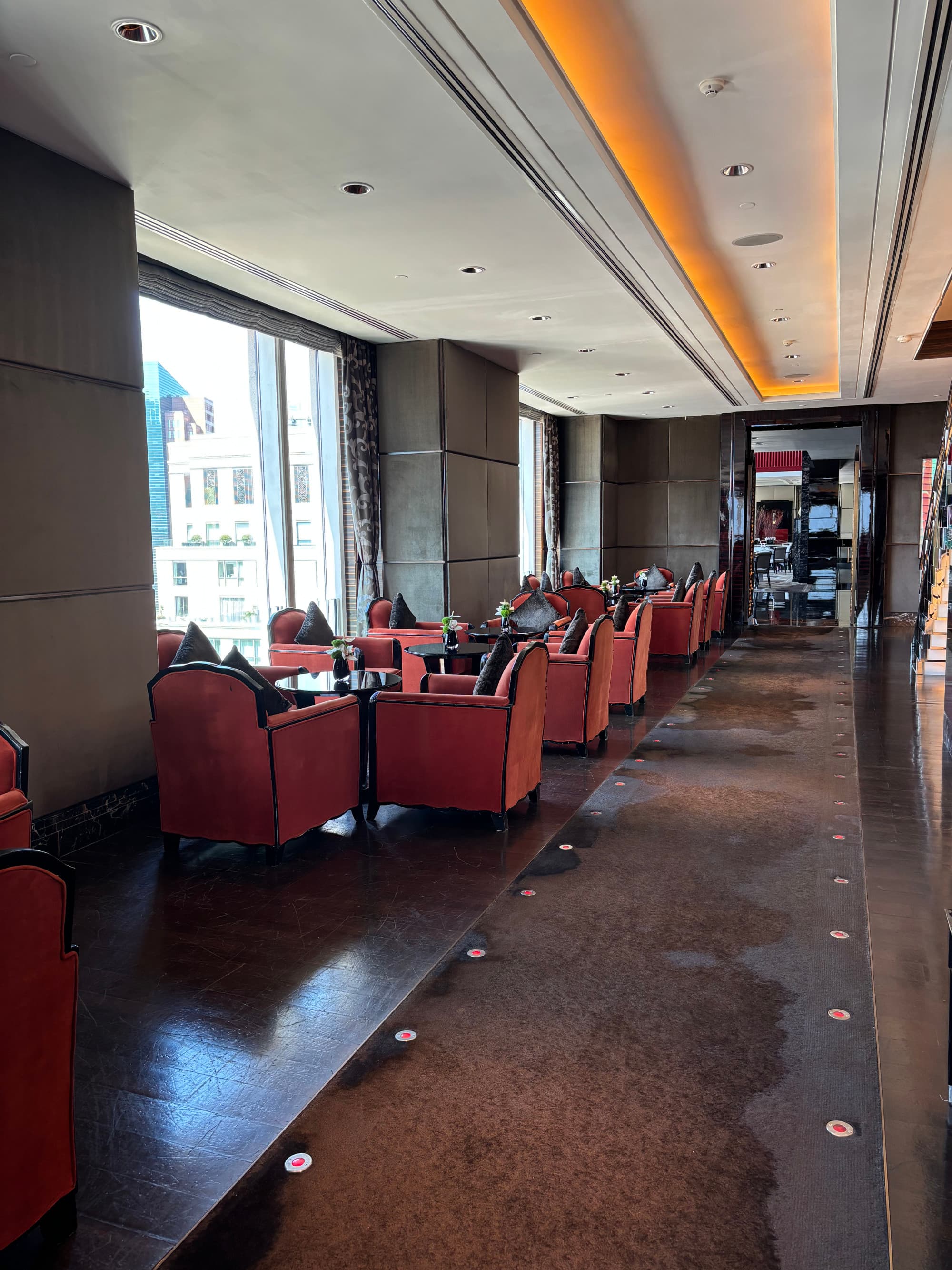 A seating area in a restaurant