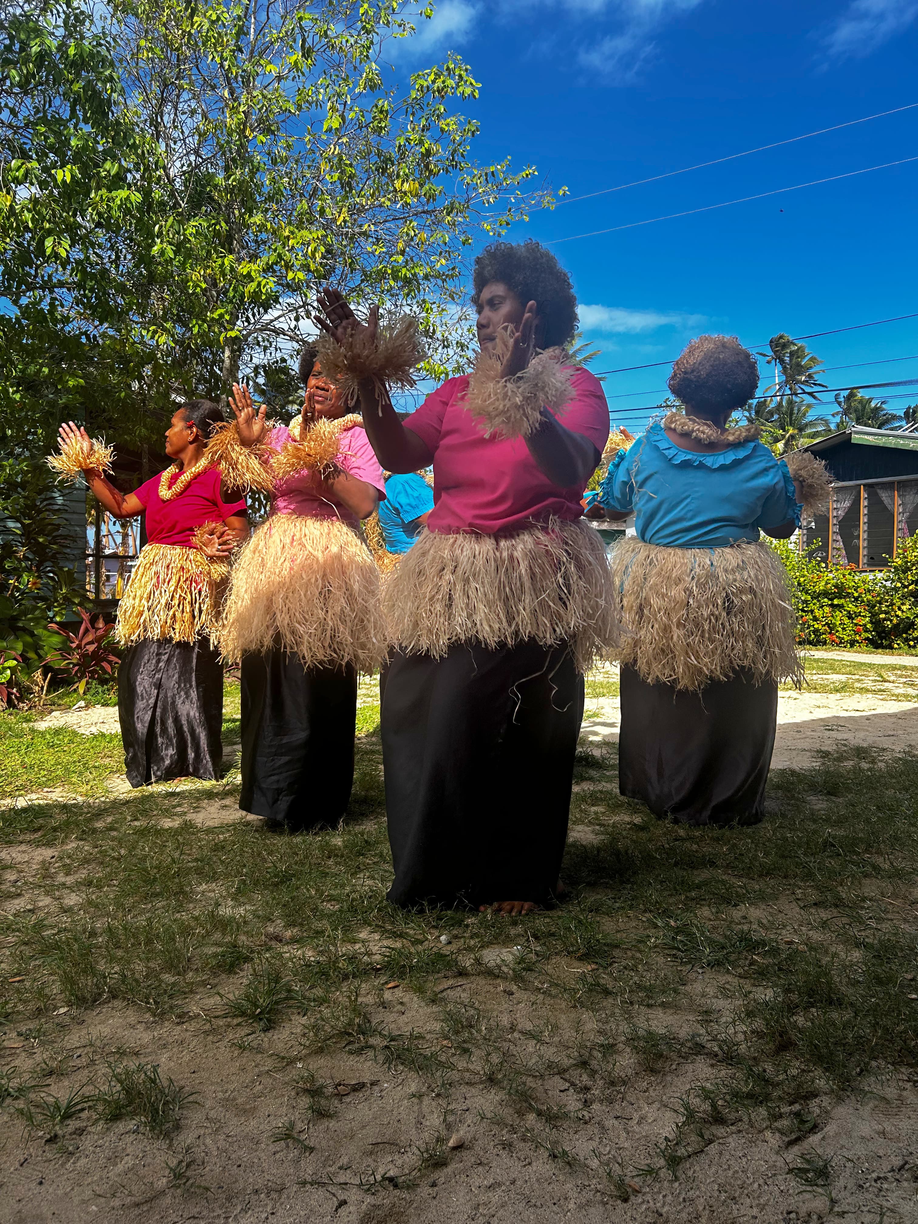 A performance by Fijans in traditional dress