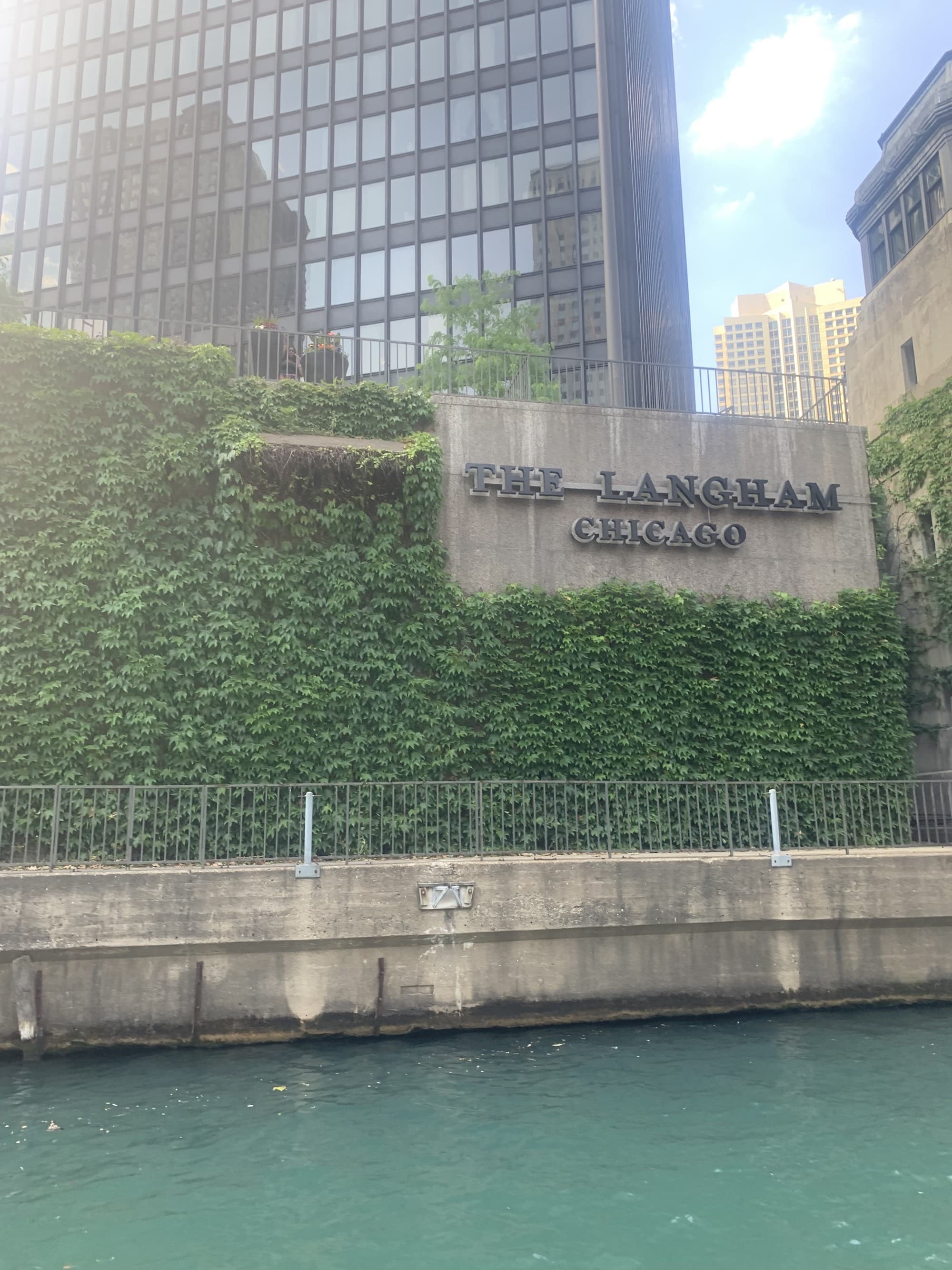 Hotel viewed from the river.