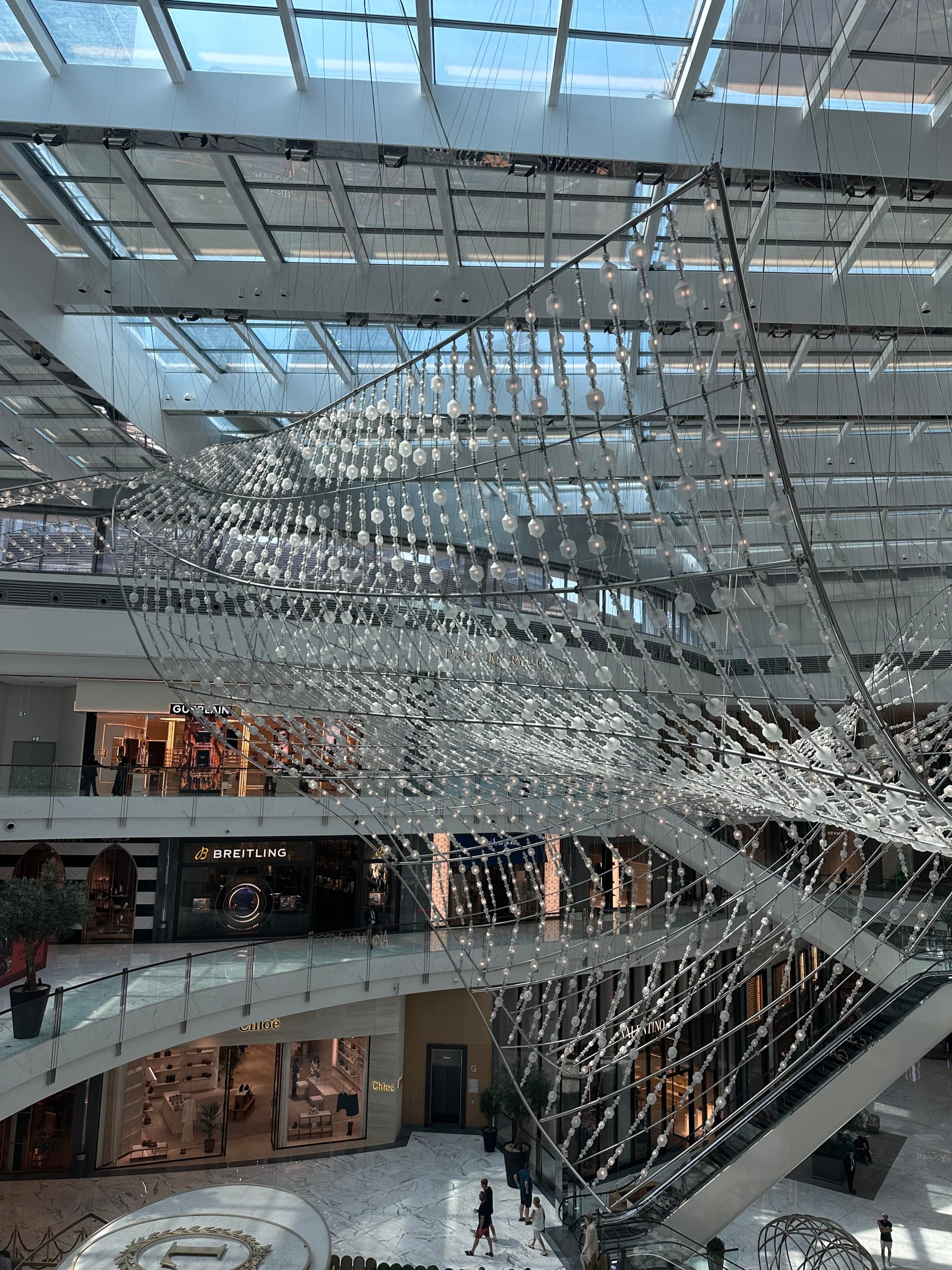 The inside of a mall