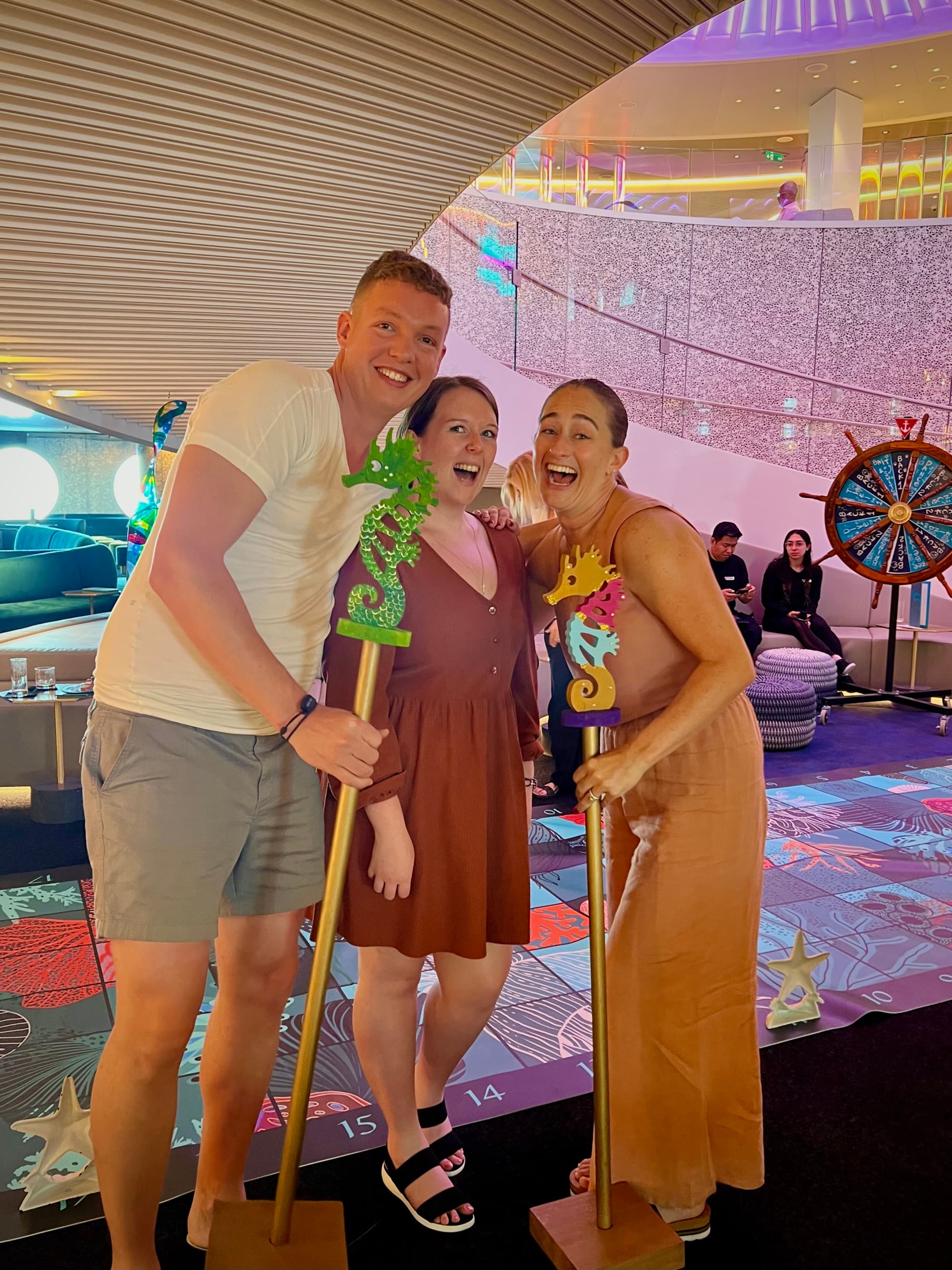 Three people posing for a photo