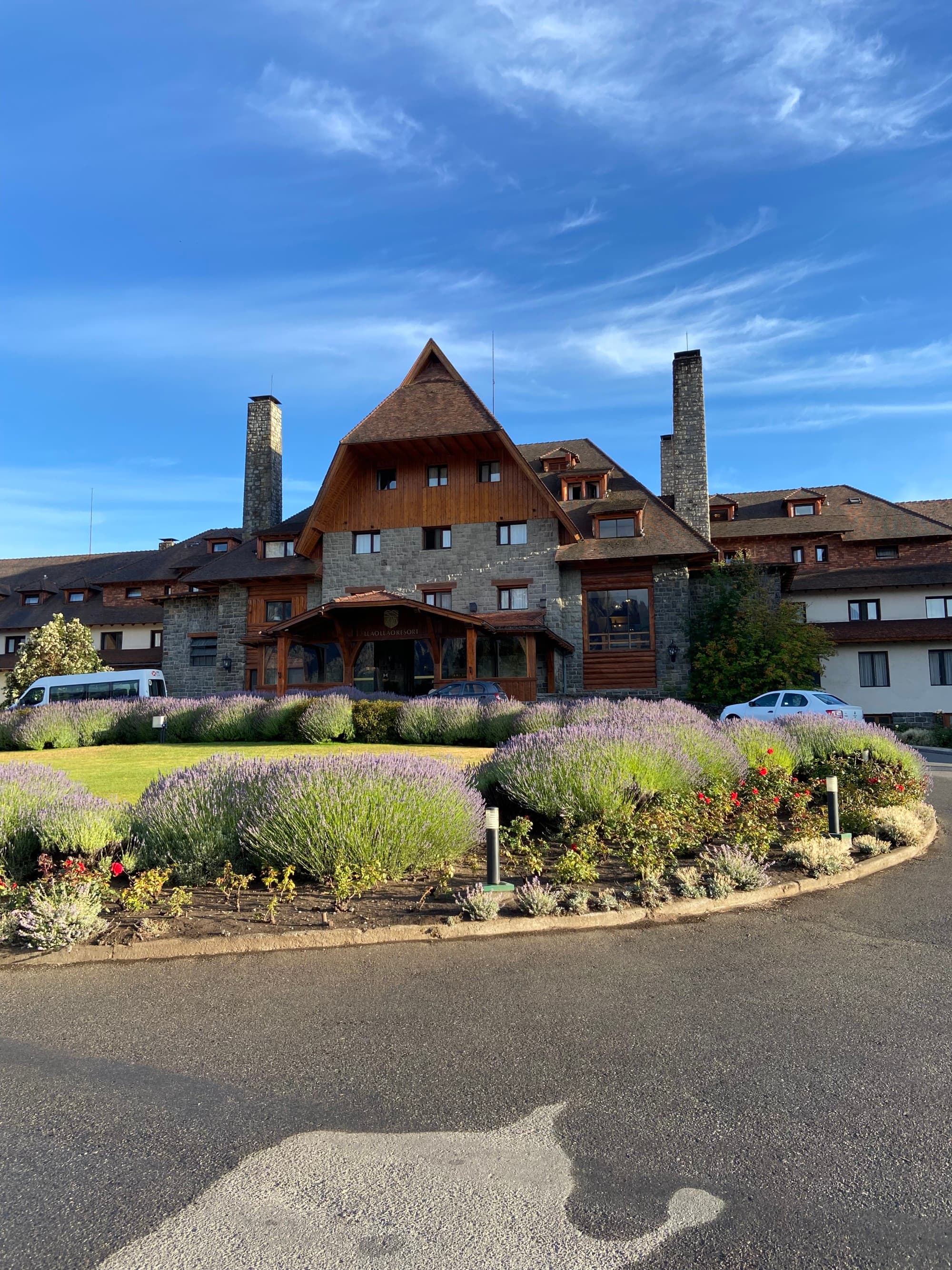 View of the building in the valley