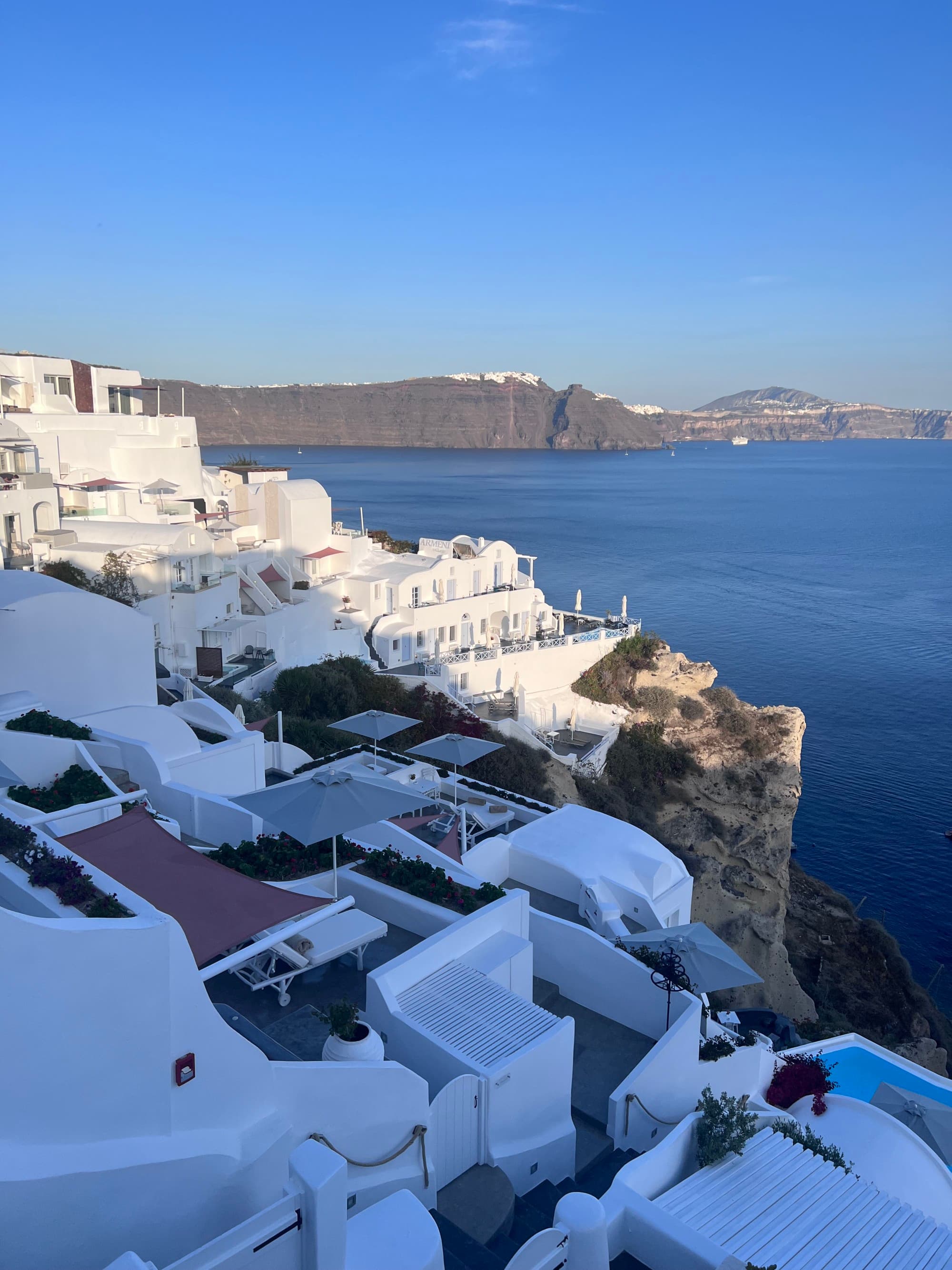 cliffside cluster of white-washed houses