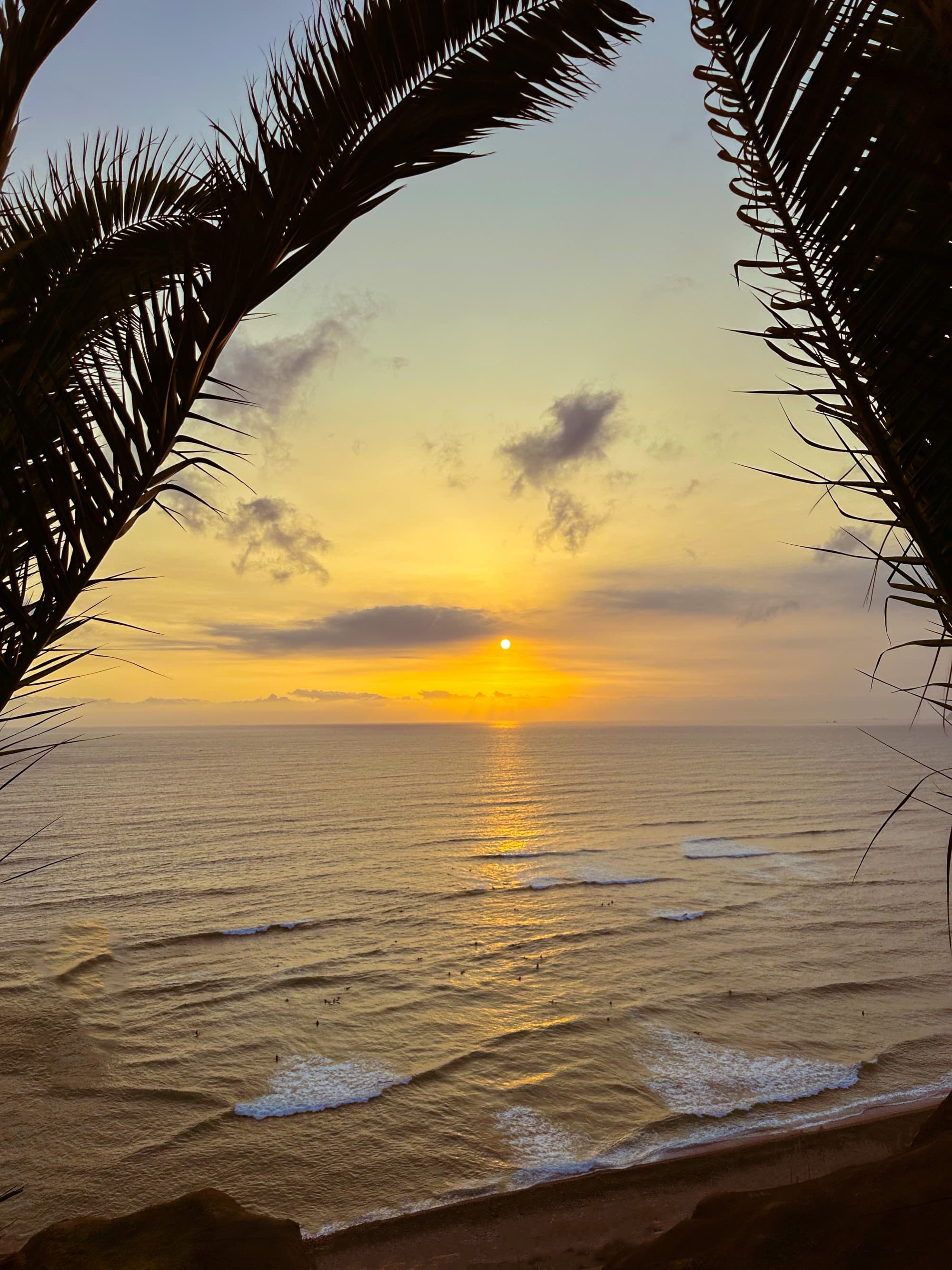 Sea and sunset view