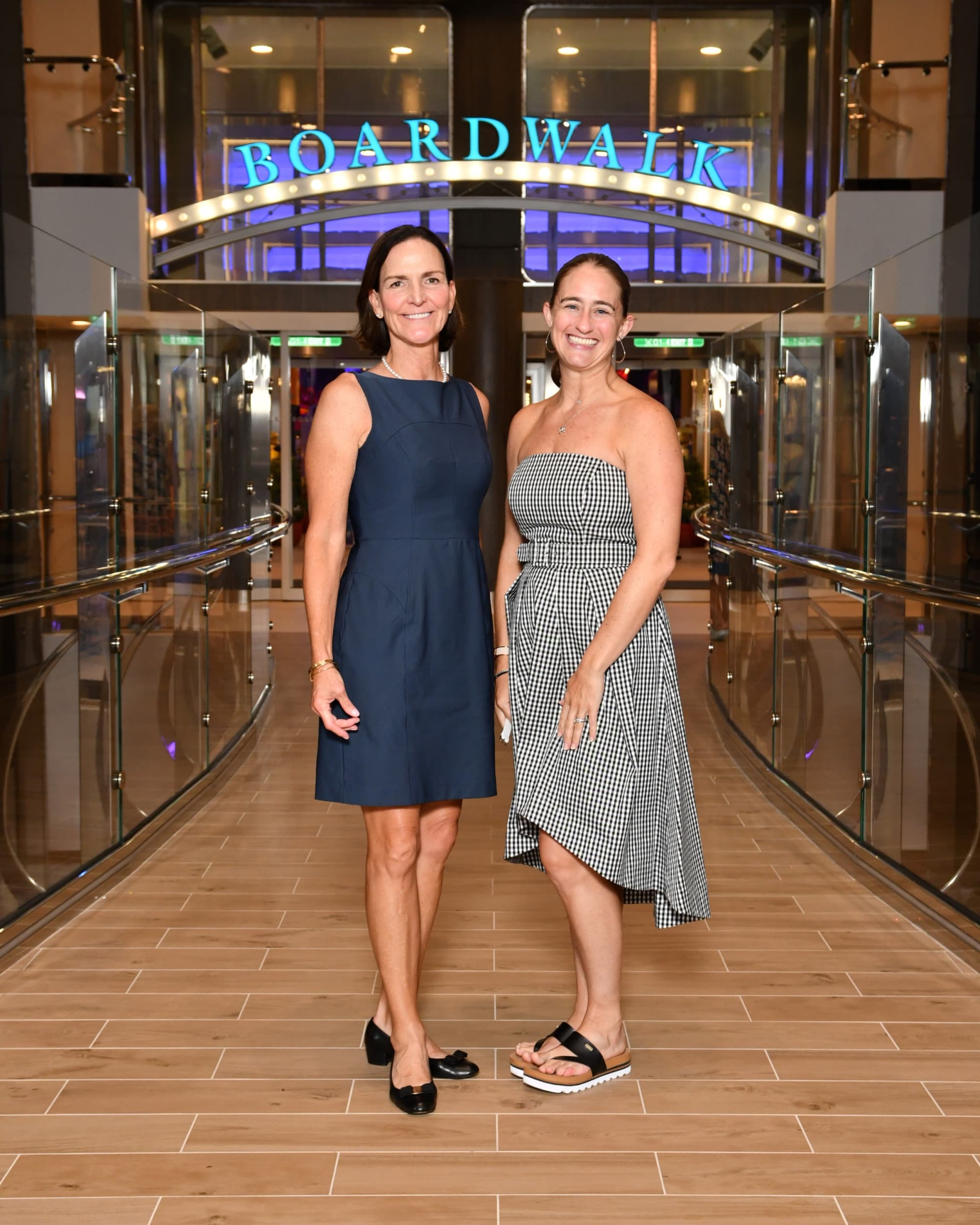 Formal Night on Wonder of the Seas. Kelsey Parry dressed up with a companion on the ship.