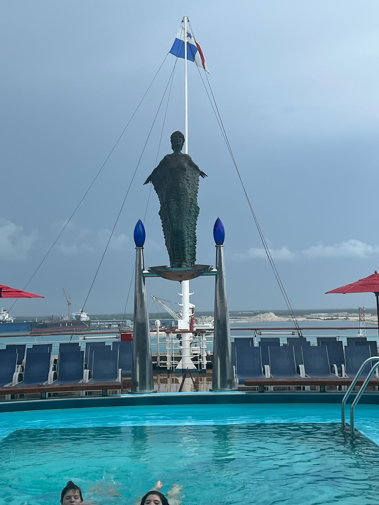 A swimming pool area during the daytime