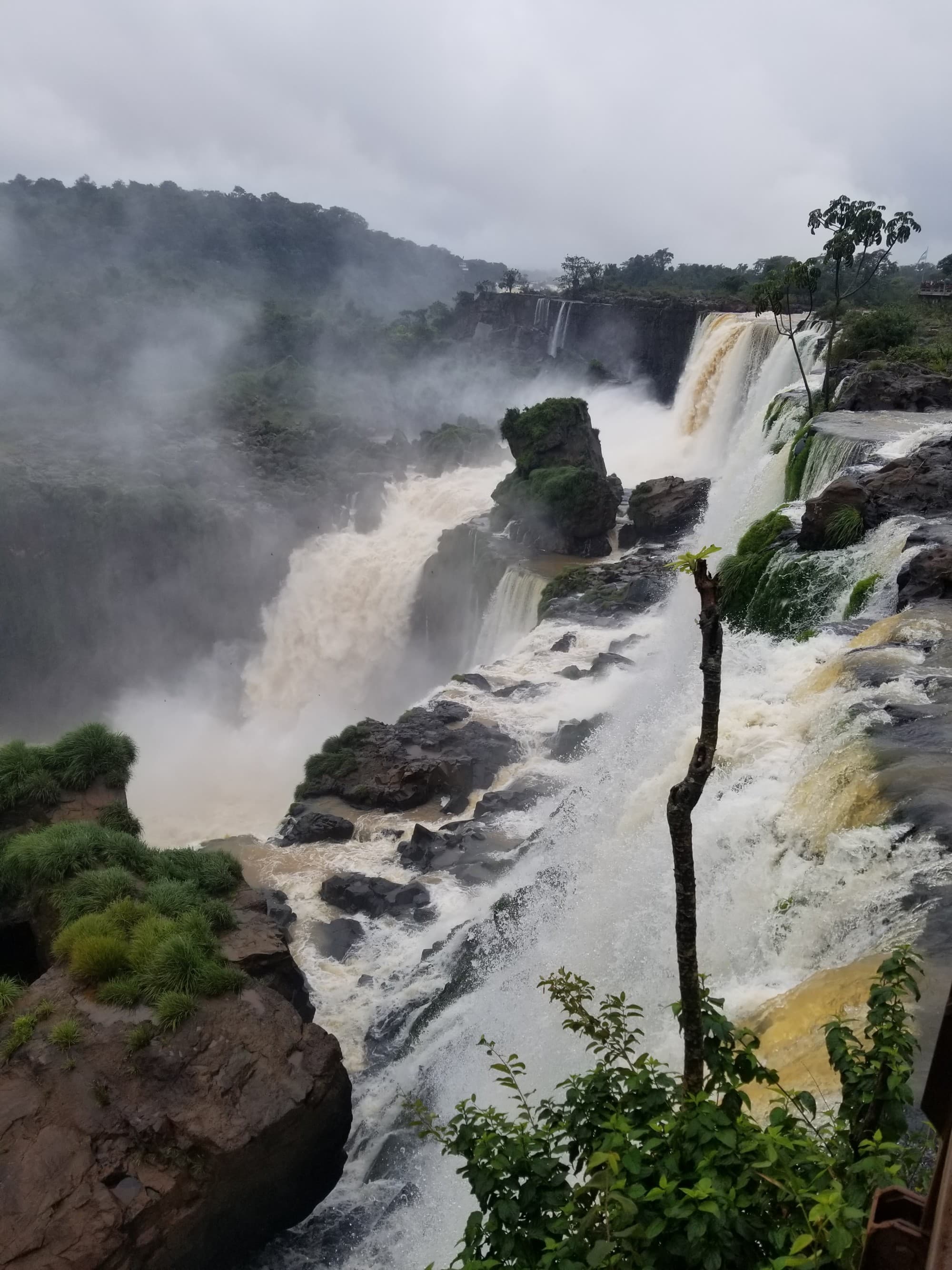 A overhead view of the waterfall