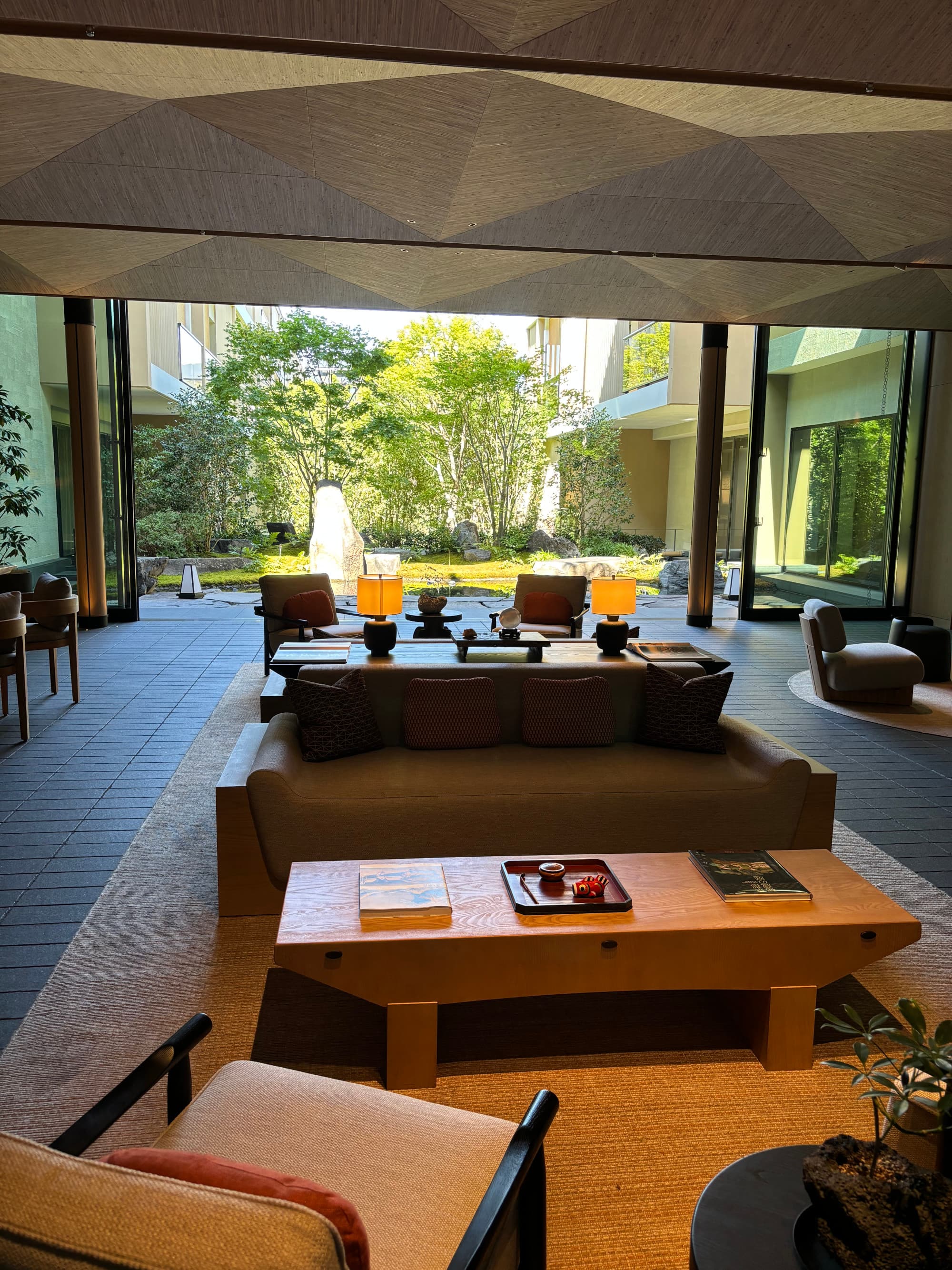 An indoor dining area in a hotel