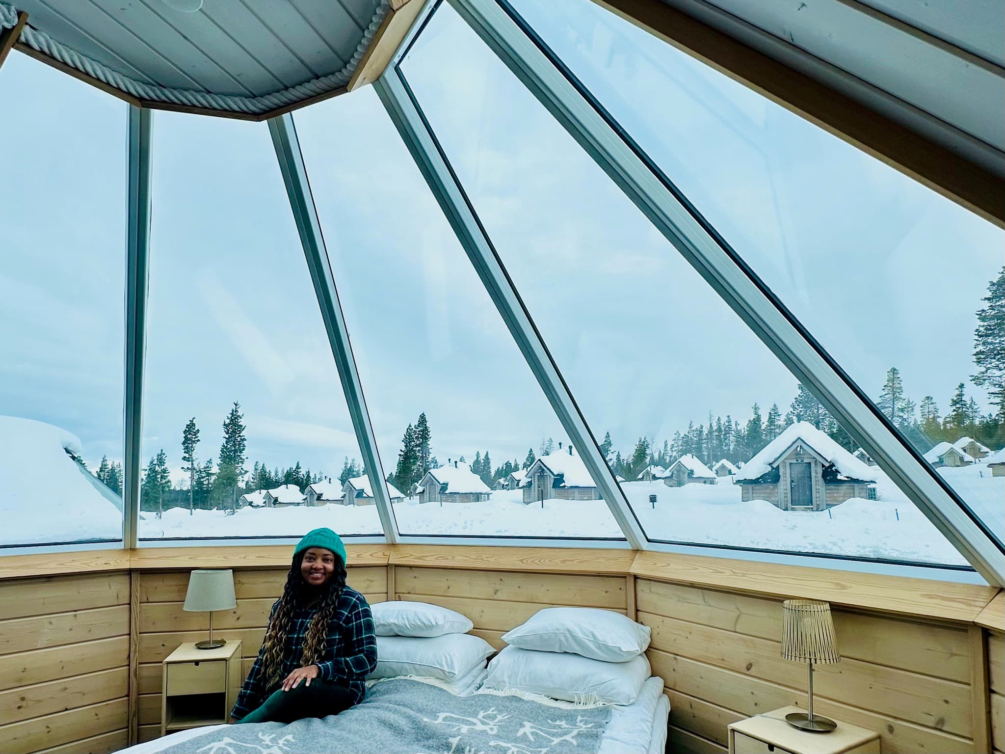Dome with snow views.