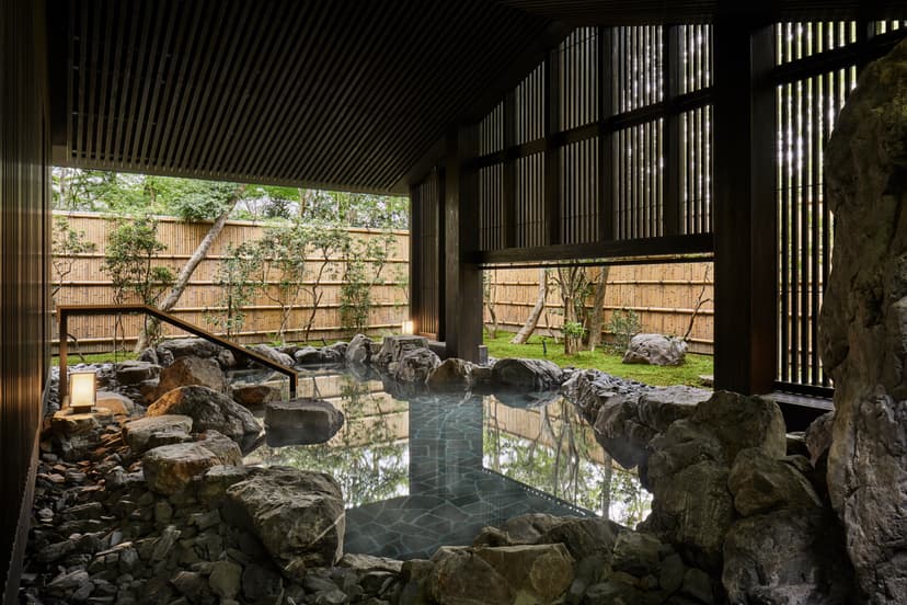 A rock onsen at the Aman Kyoto hotel.