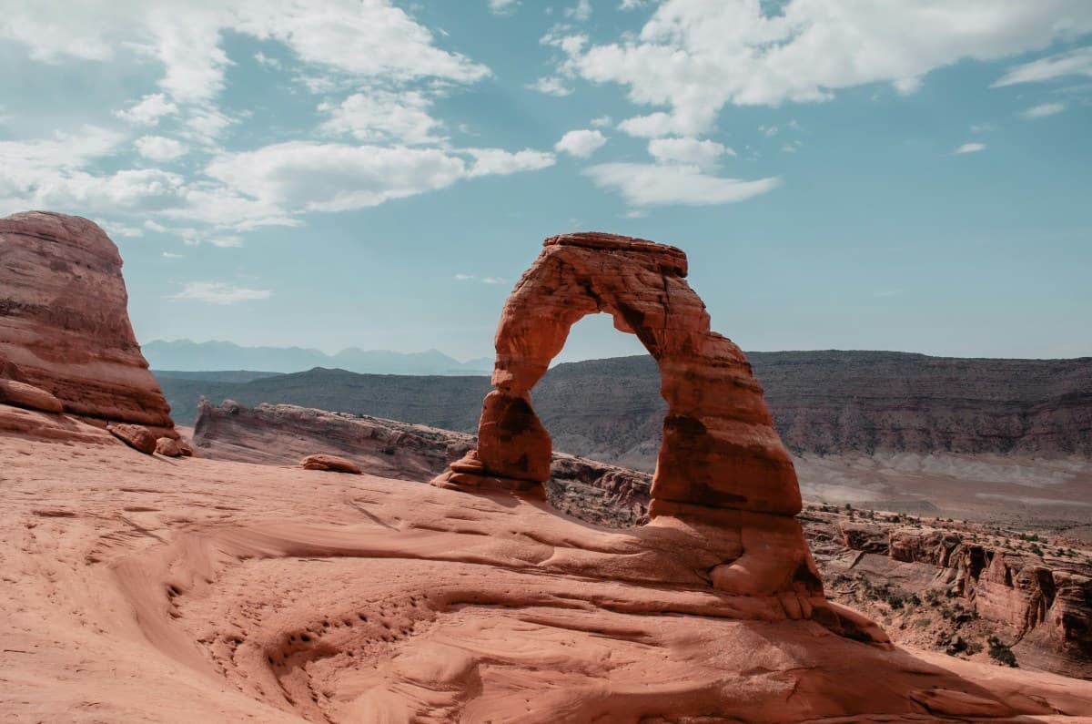 Landscape photo of red arches