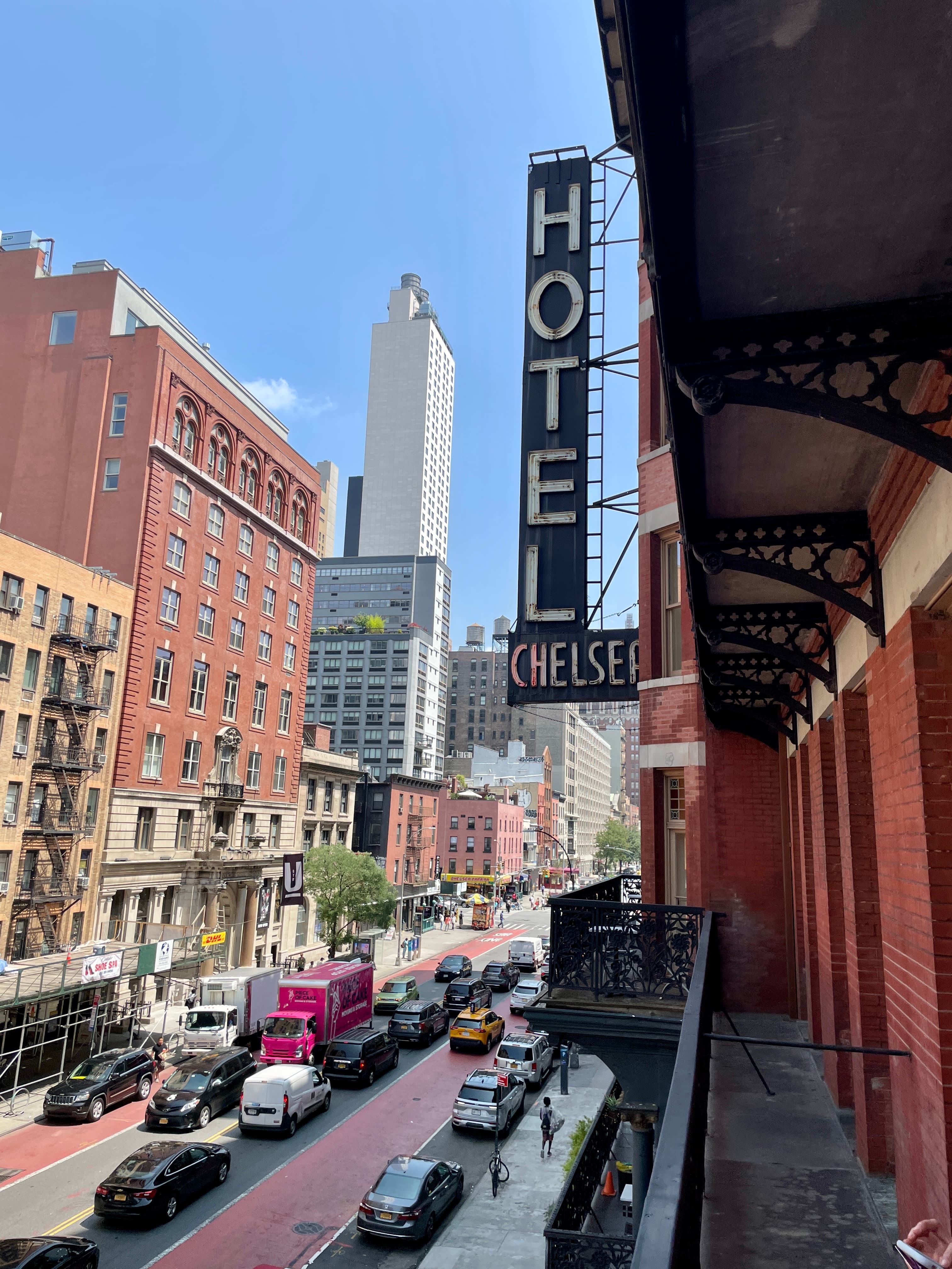 chinchar chelsea hotel sign view from 4th floor