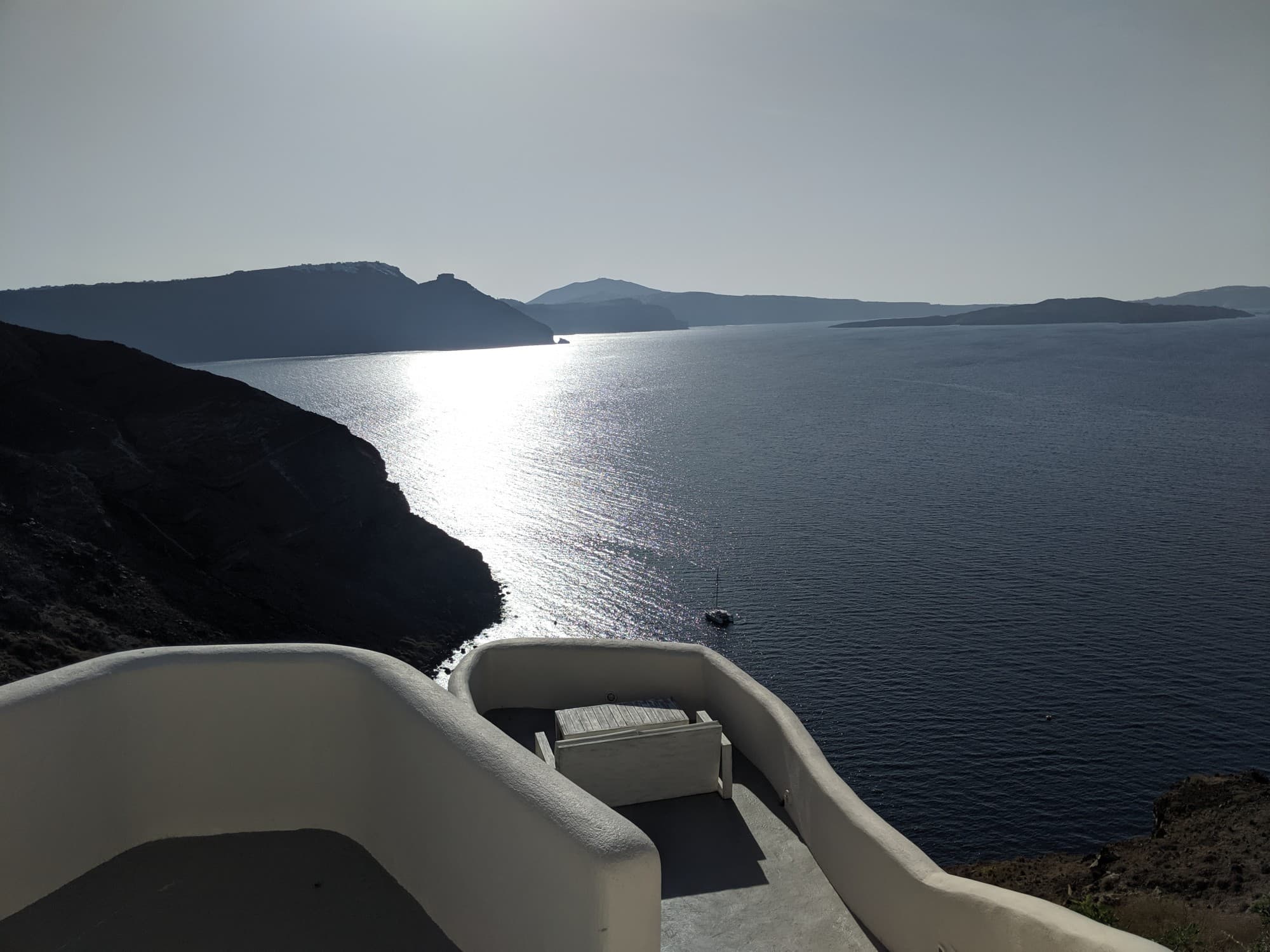 Mystique view with the ocean in the distance and other islands.