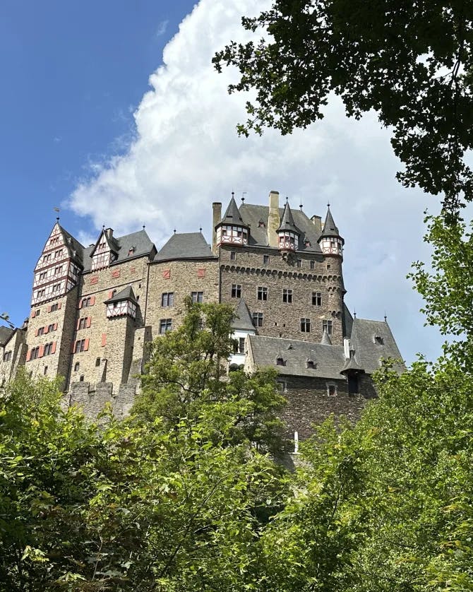 Image of a castle on a sunny day. 