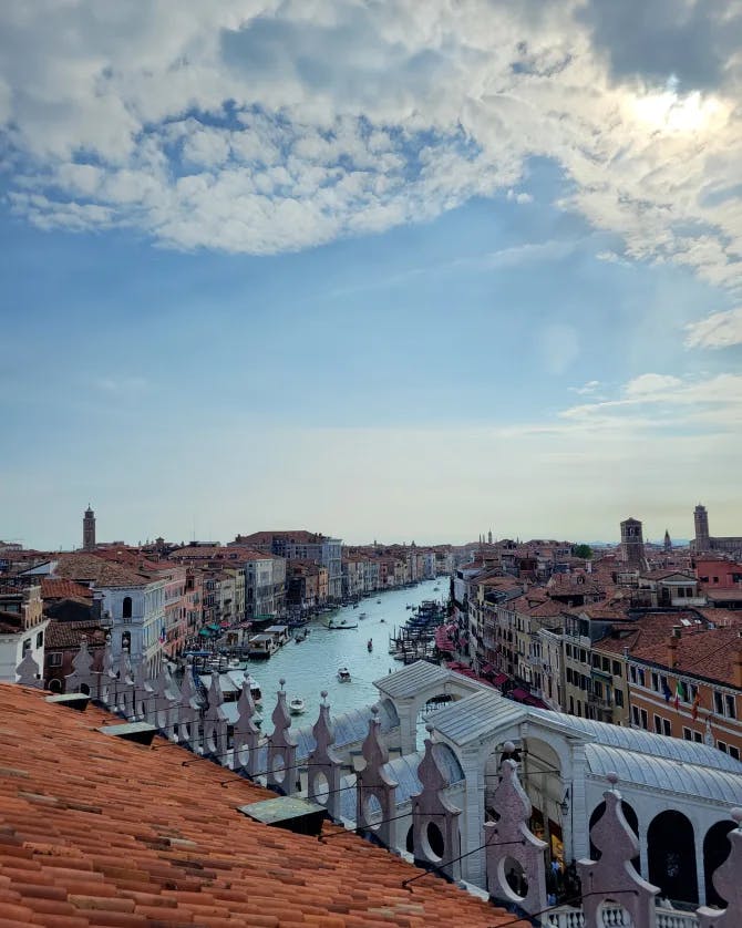 Beautiful view of Rialto Bridge