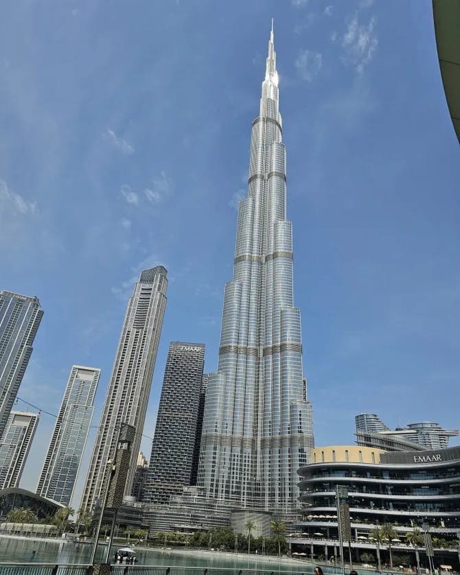 View of Burj Khalifa in Dubai