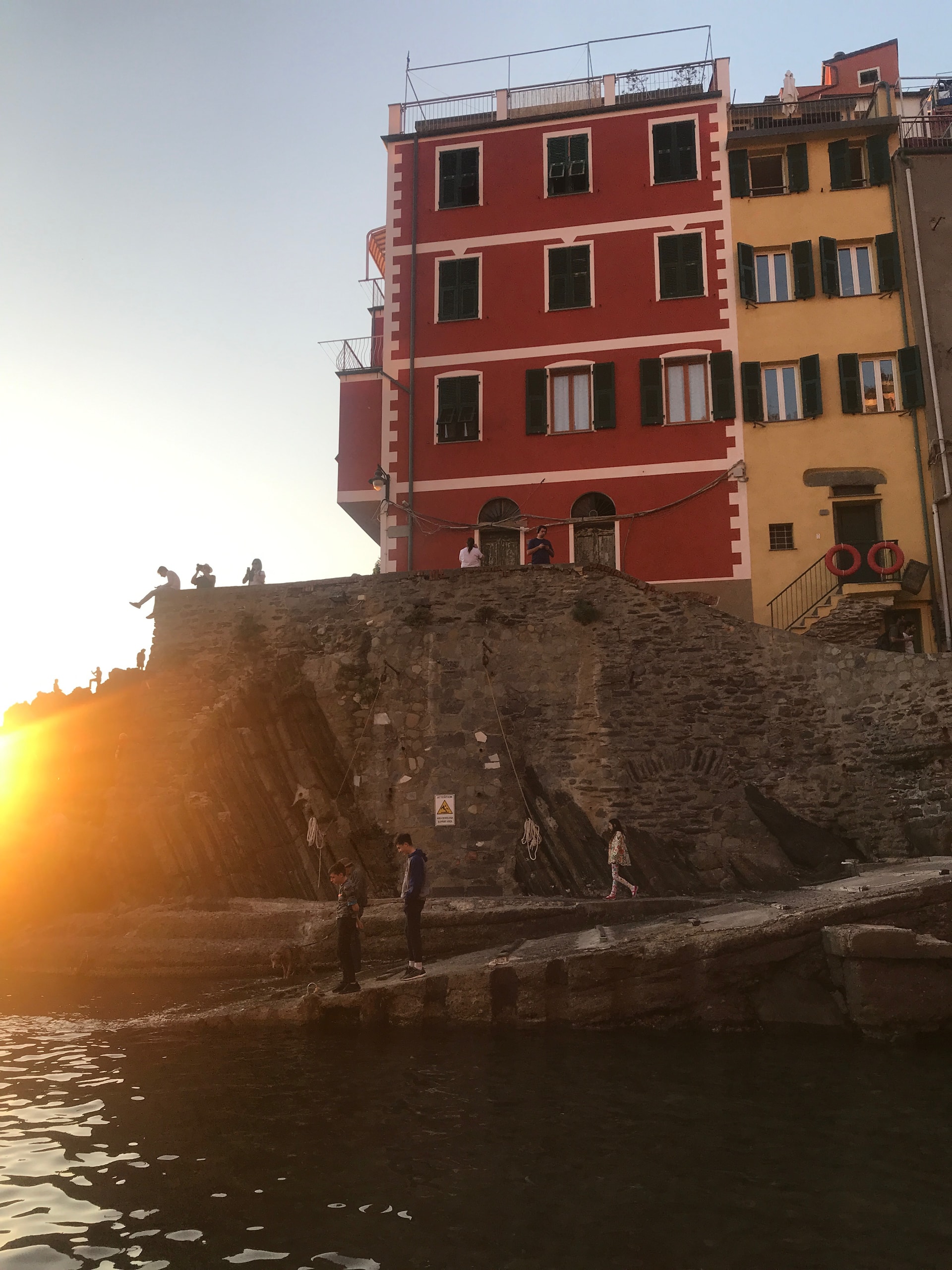 buildings by lake