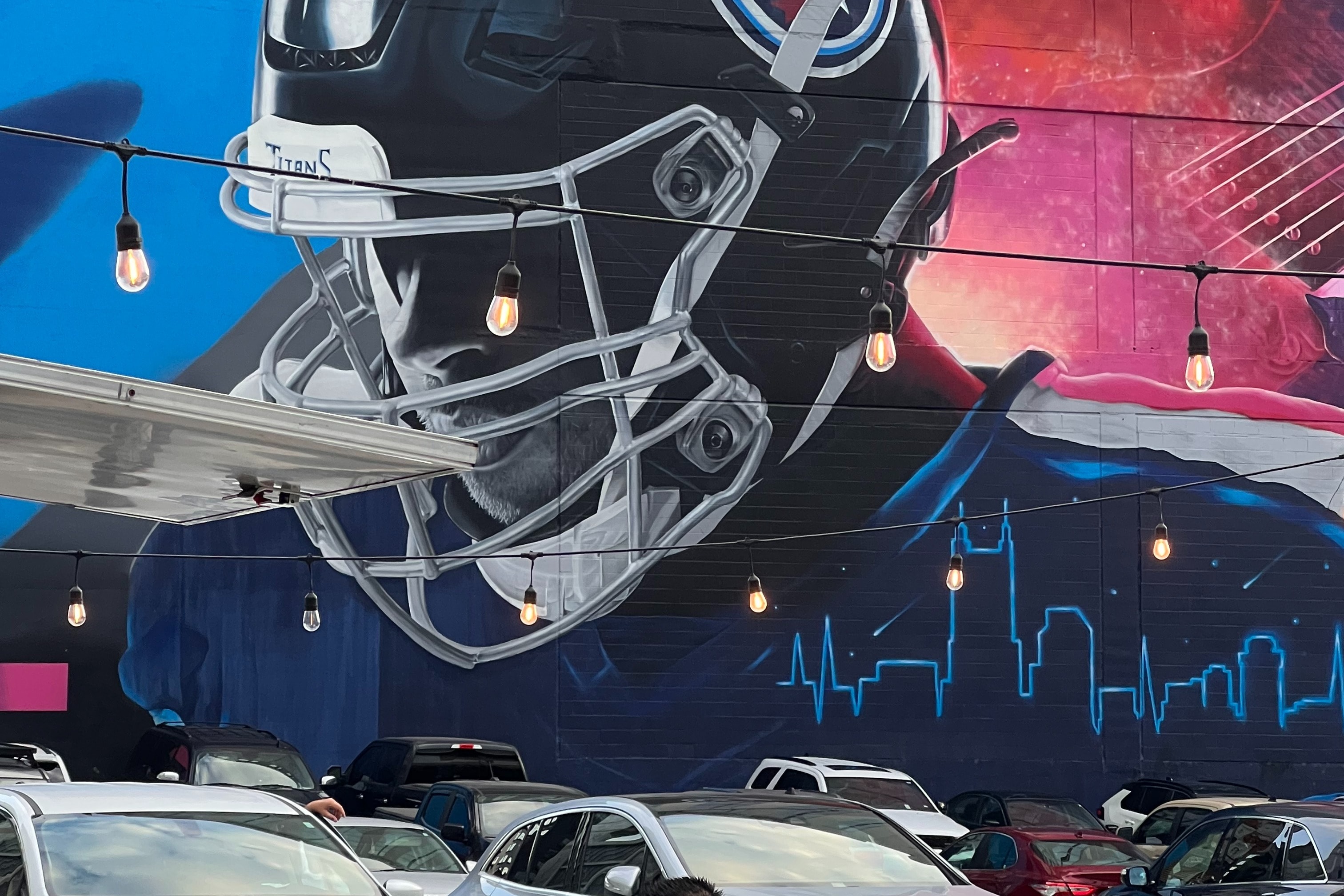 Titans mural in downtown, Nashville.