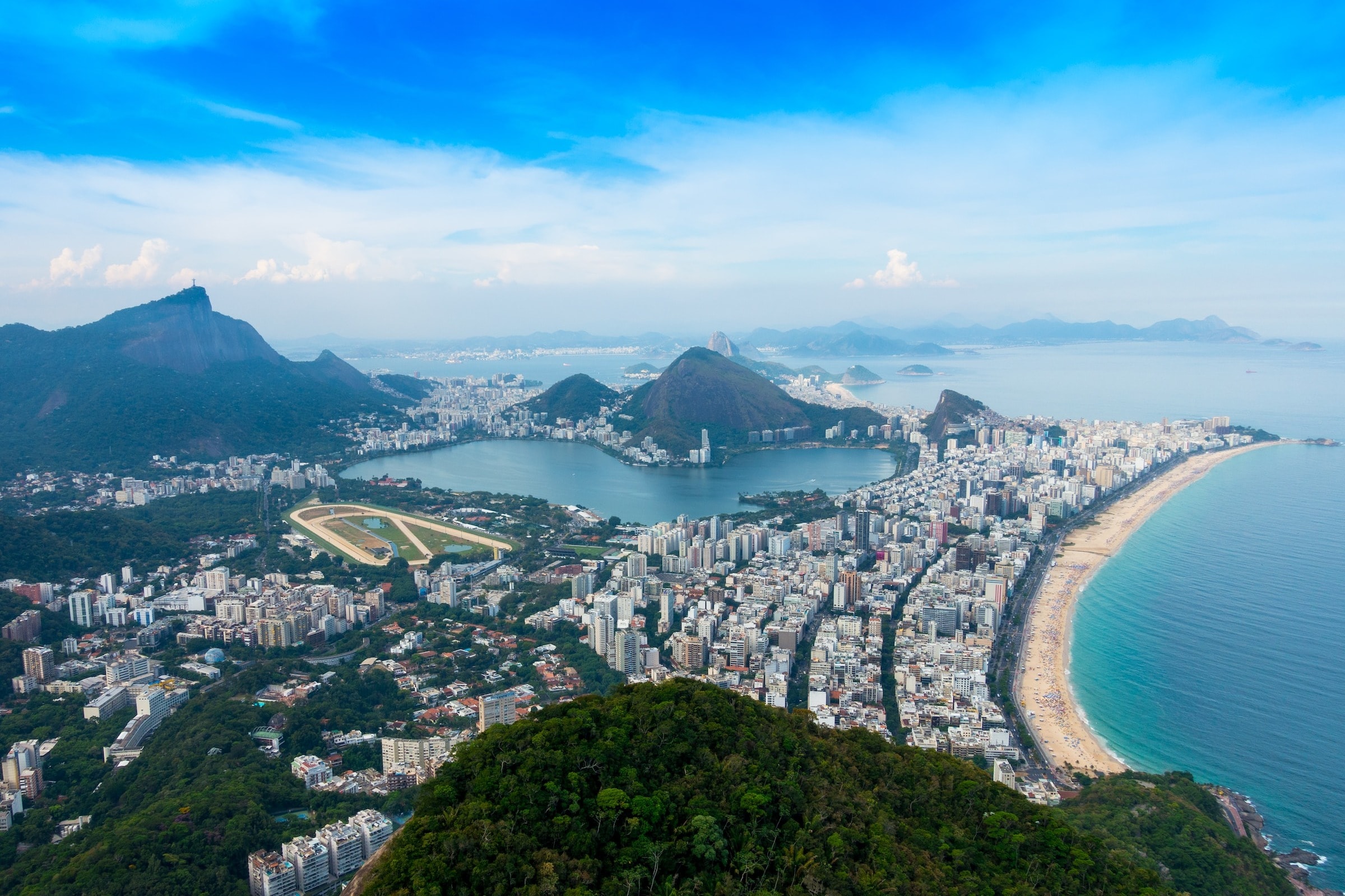 Beautiful aerial view of Rio de Janeiro.