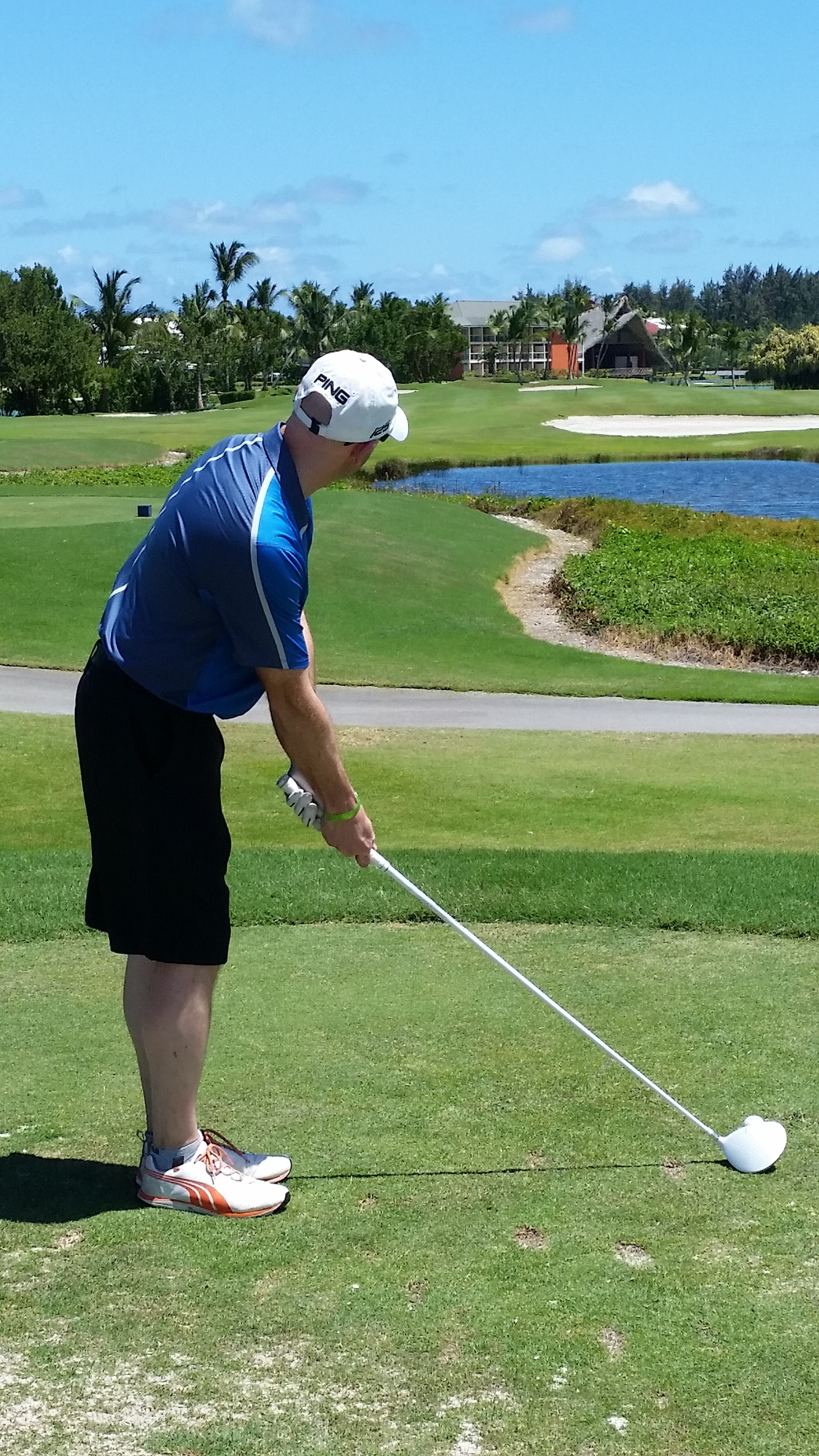 Picture of James playing golf