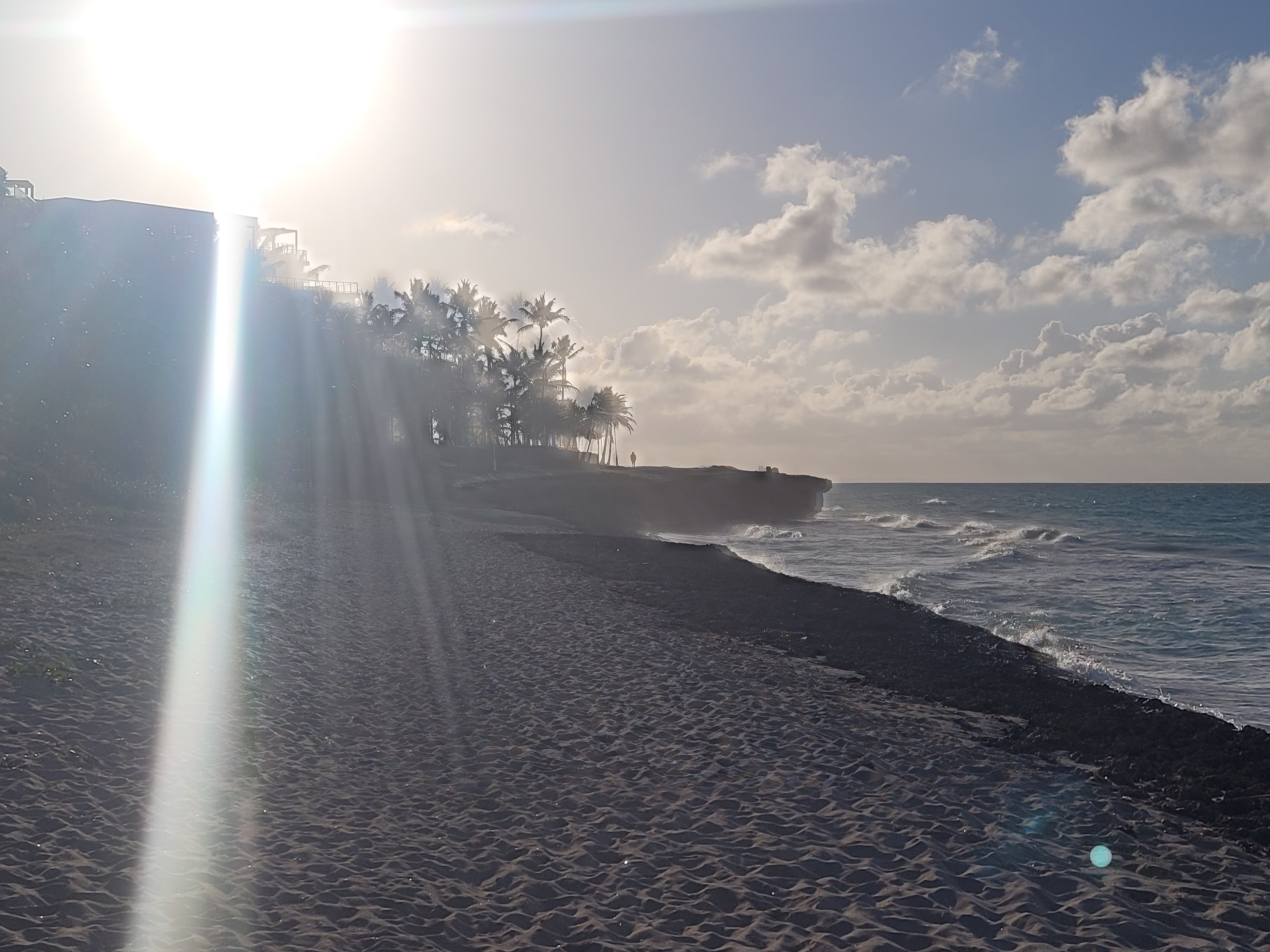 Picture of a beach with sunshine