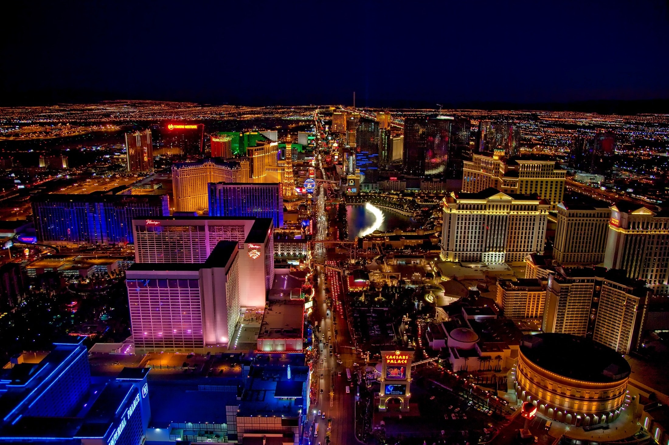 Ariel view of Vegas