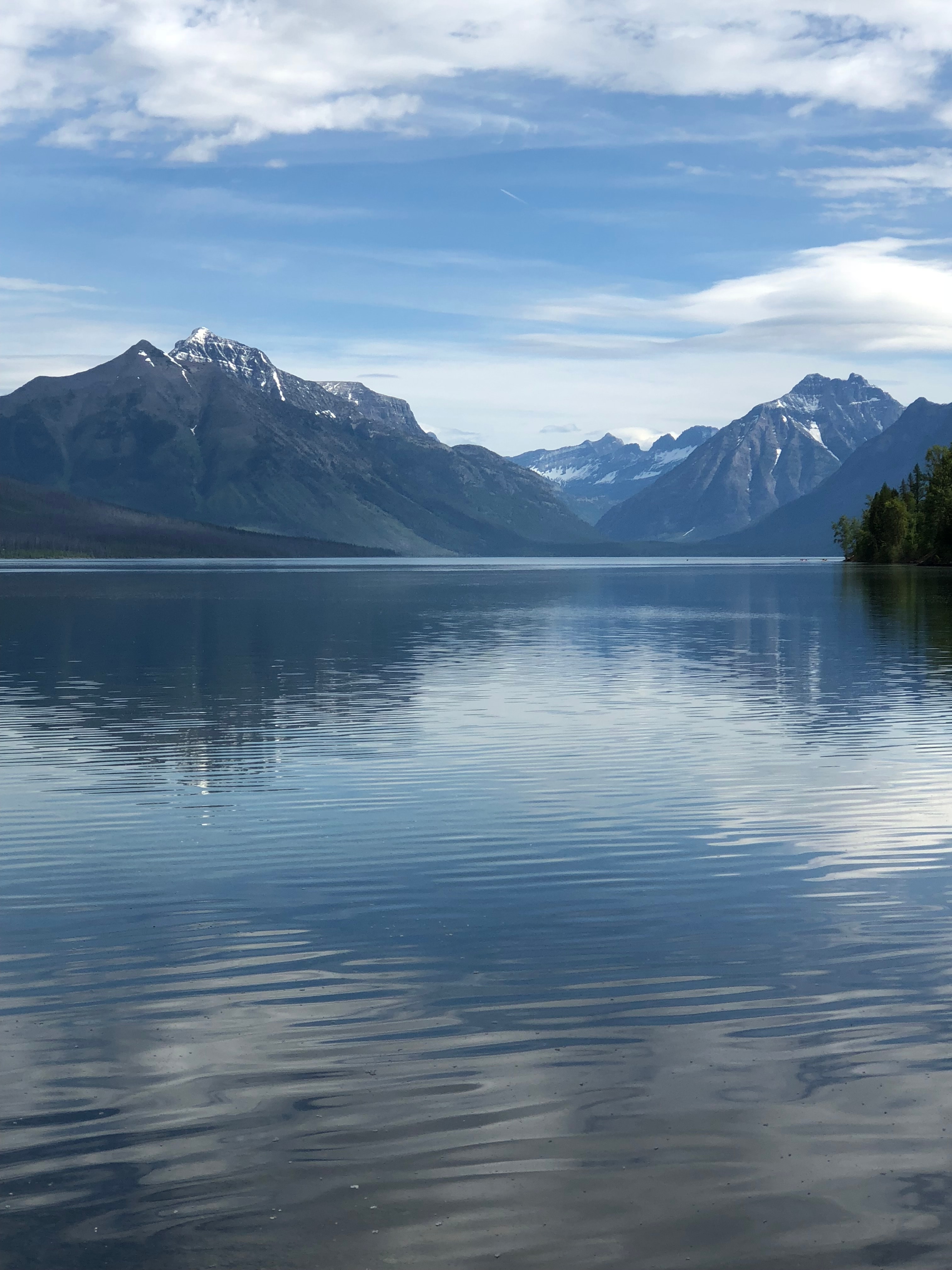 Beautiful view of sea, sky and mountains