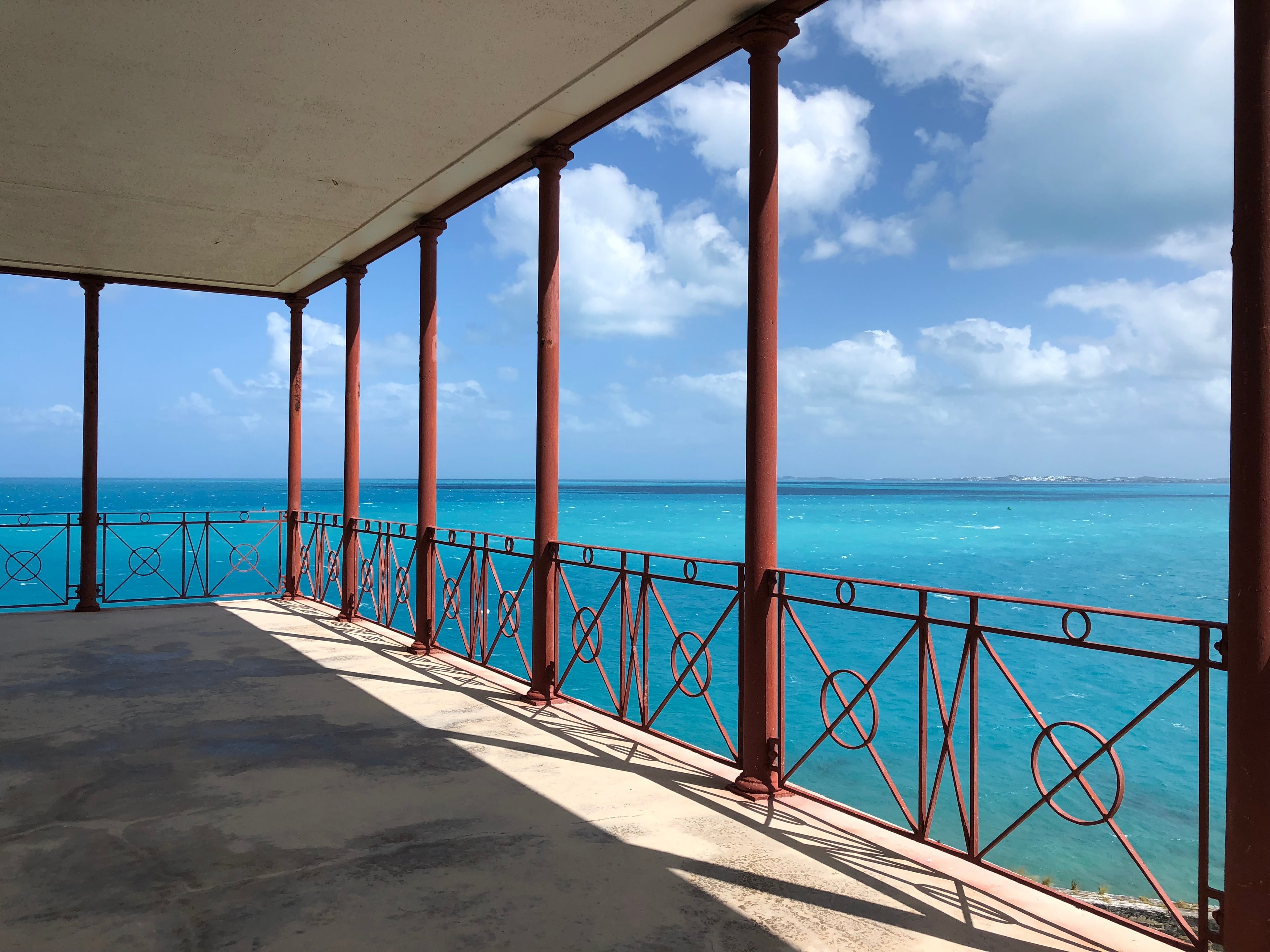 View of the sea from balcony