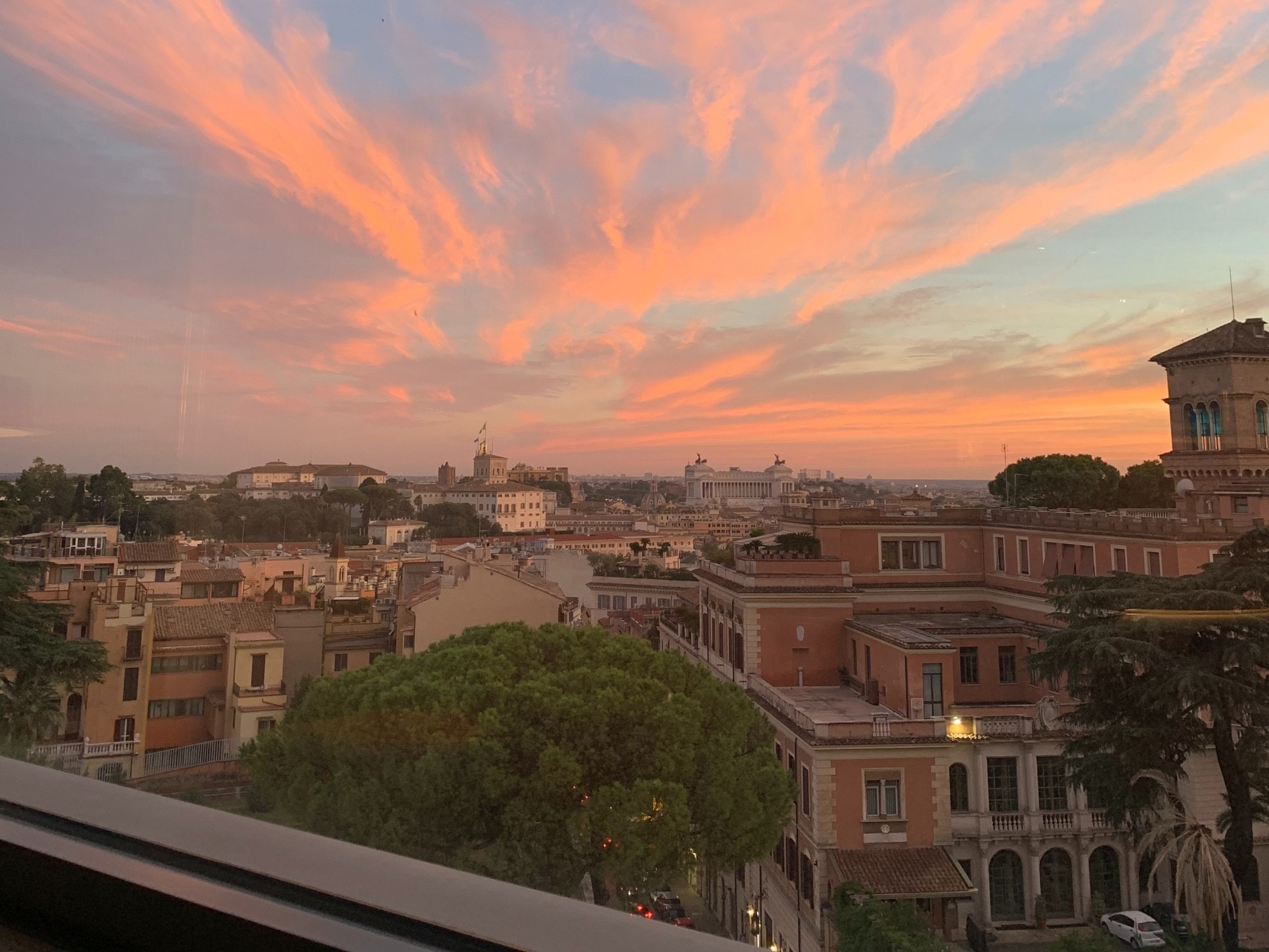 Sunset from balcony.