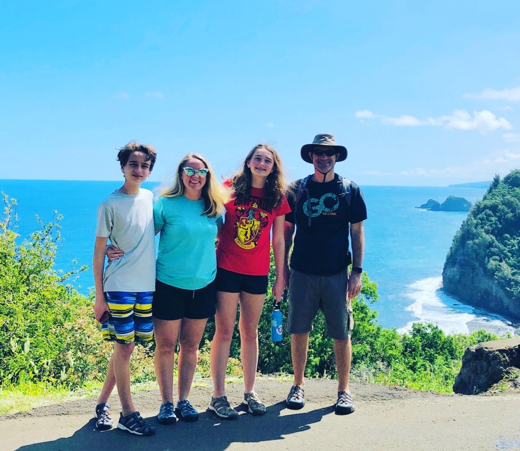 family photo on hike