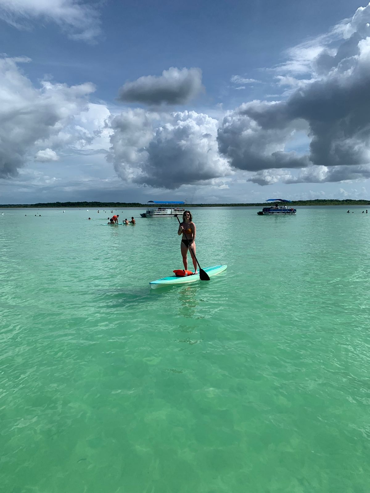 Hannah skating in water