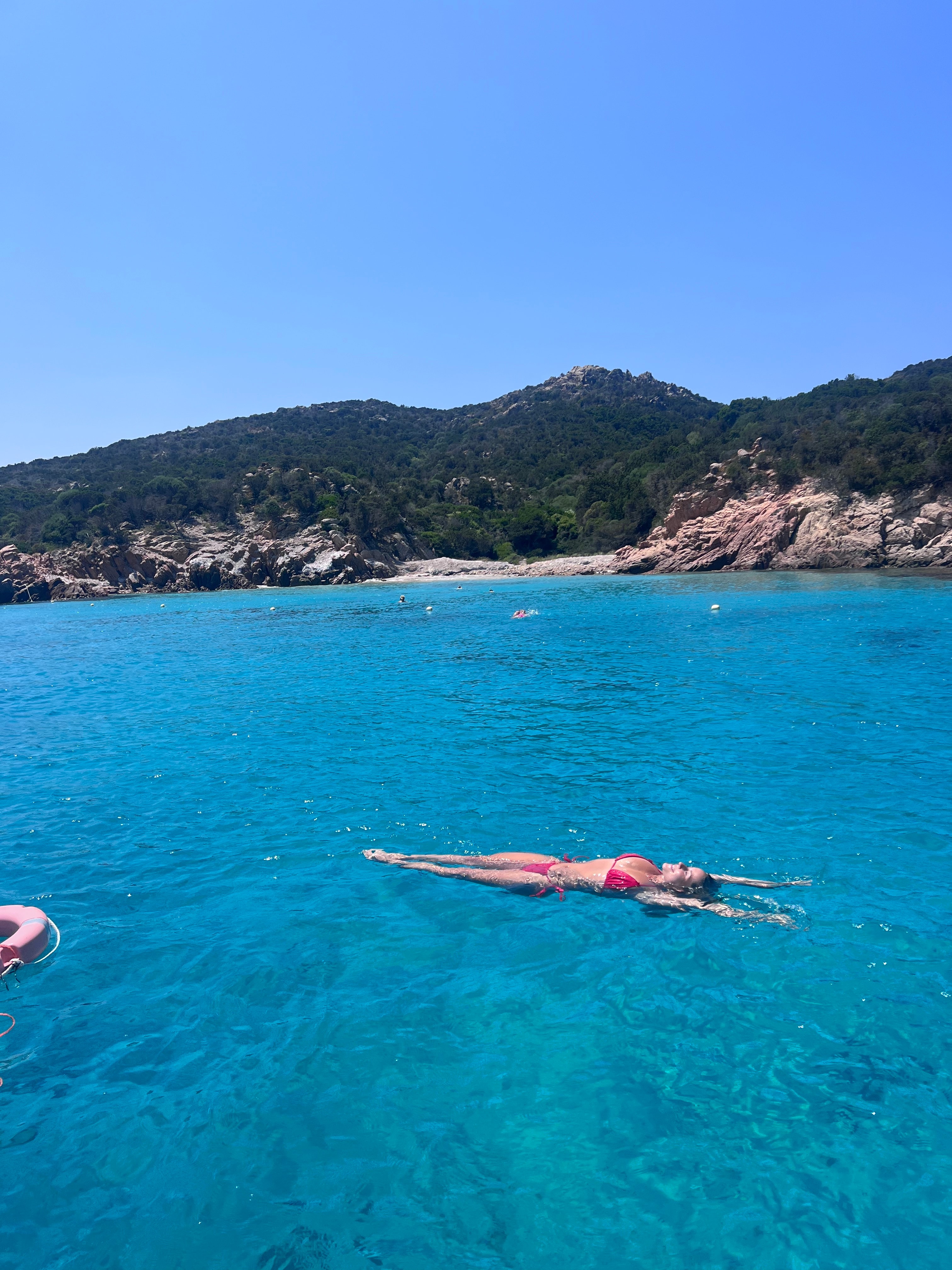 Woman swimming in the sea