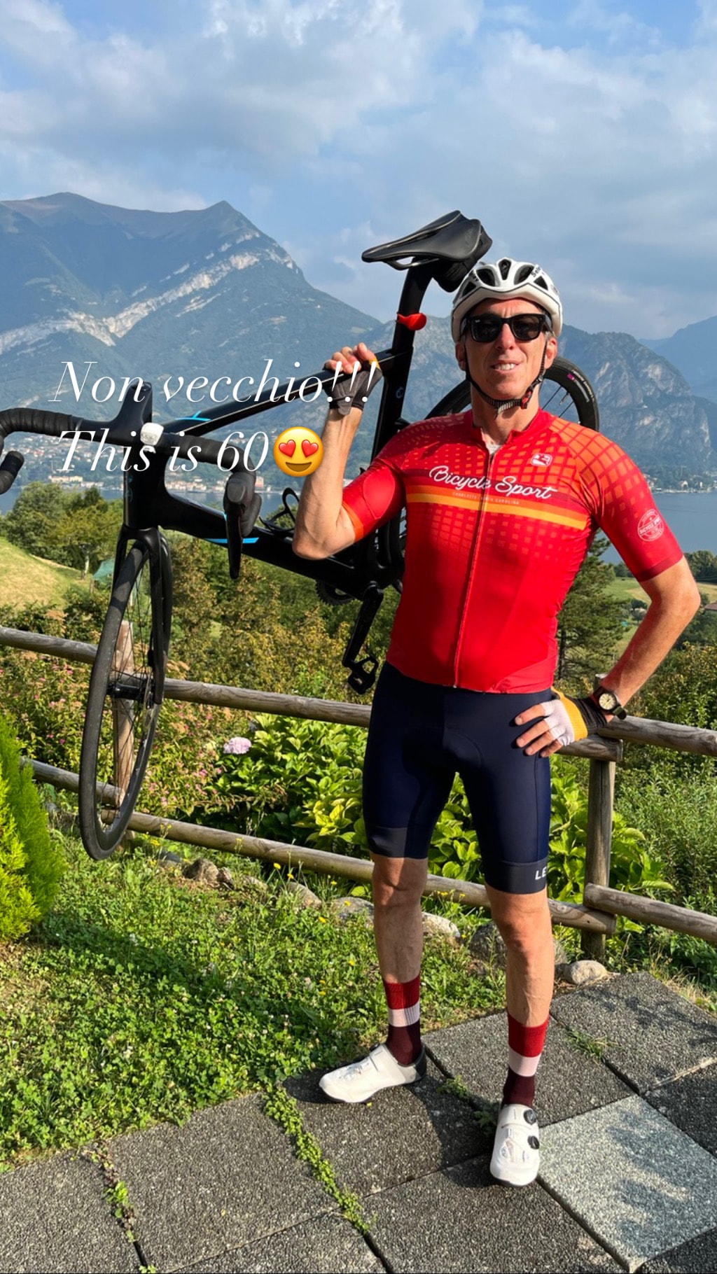 sheila cycling on mountain