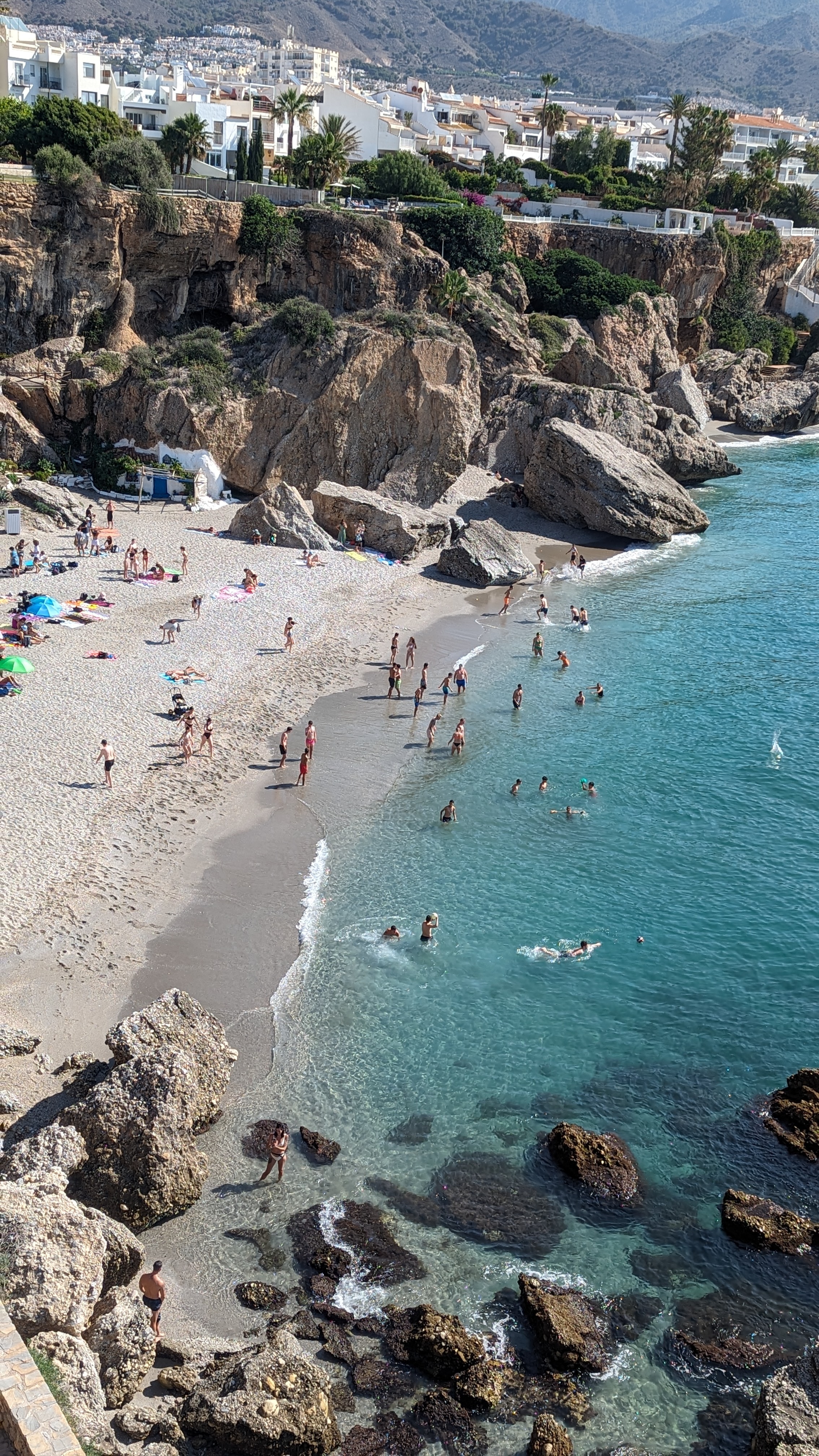 An arial view of the beach