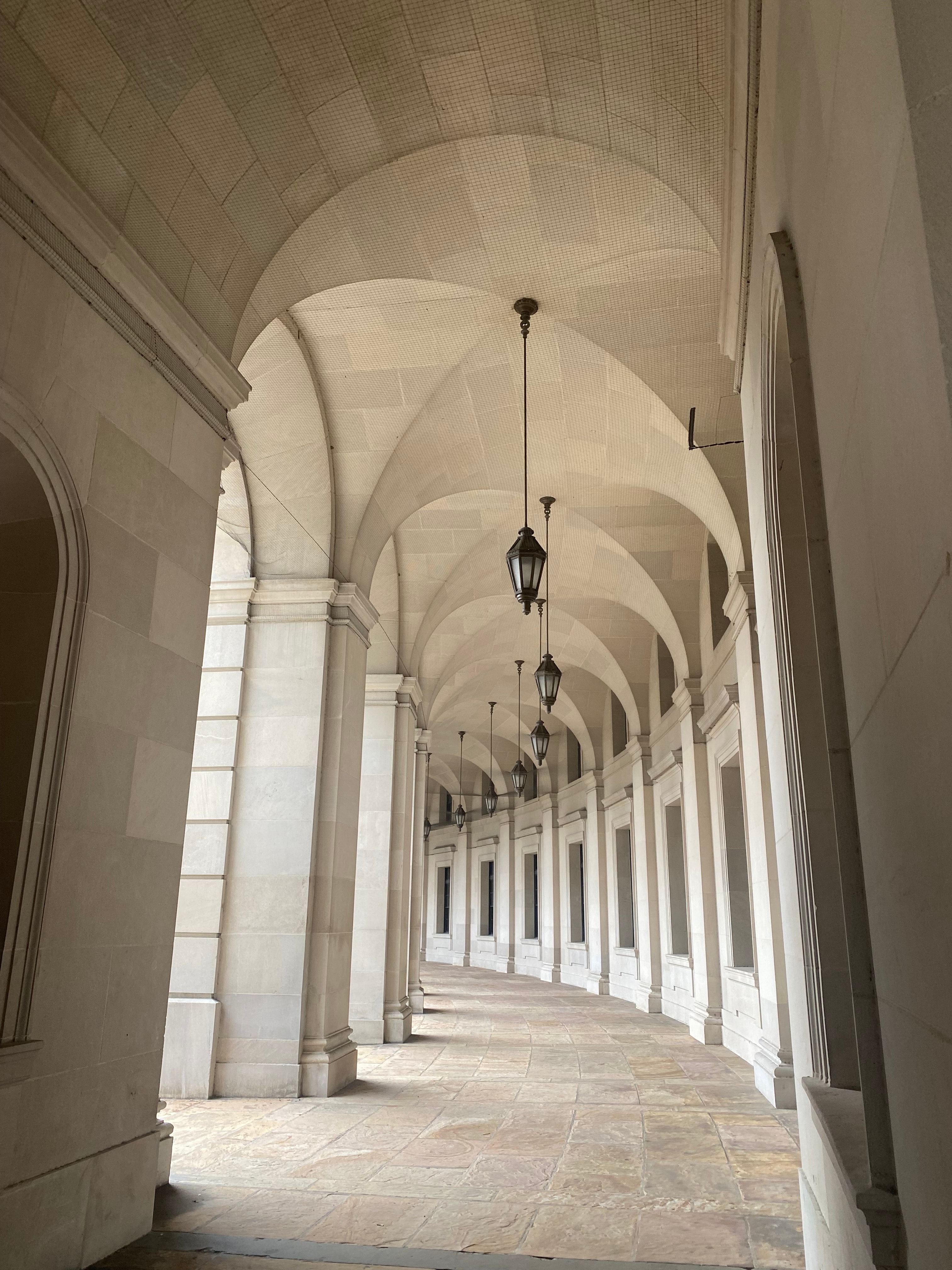 A beautiful white hallway